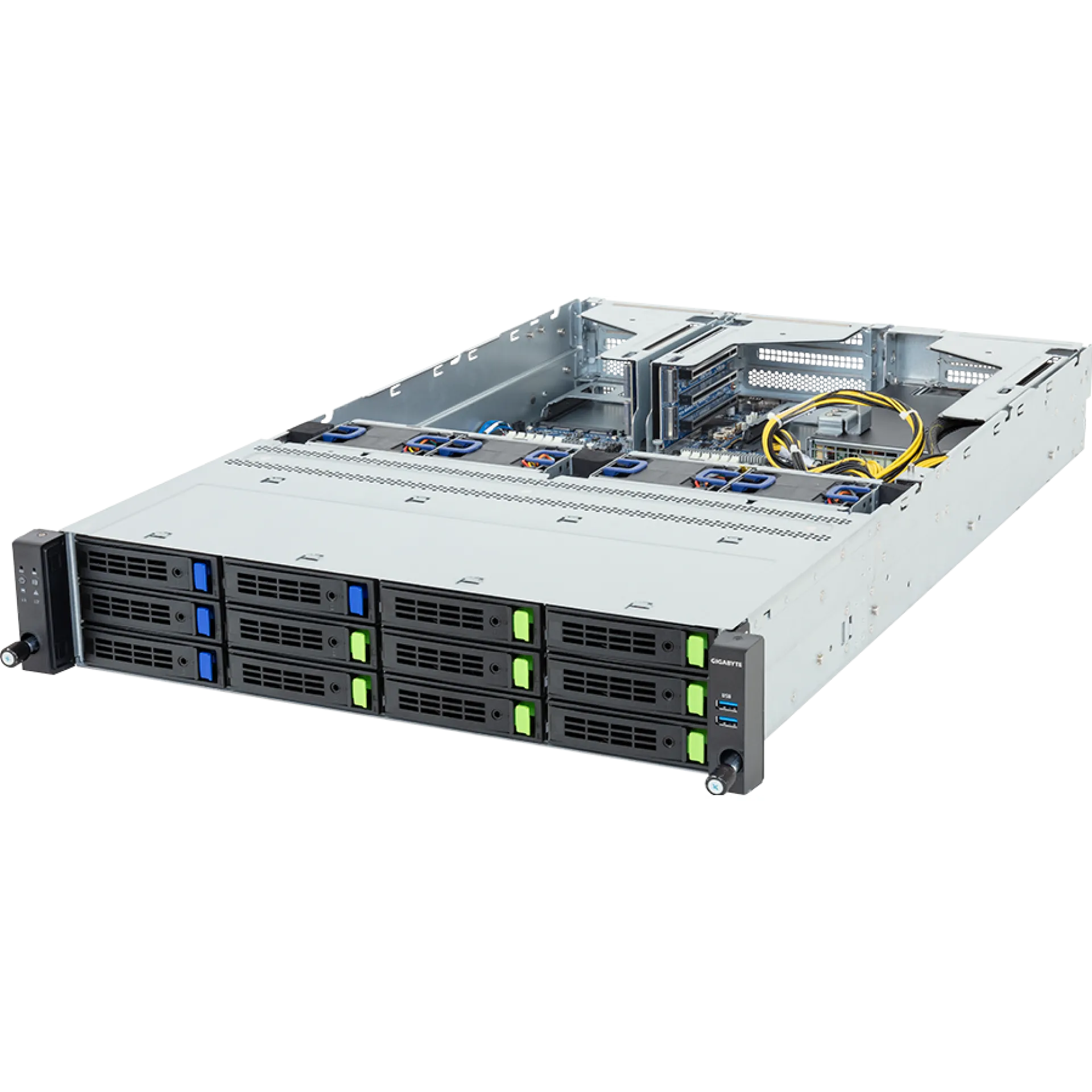 R263-Z38-AAL1 Gigabyte angle view Gigabyte R263-Z38-AAL1 angle view