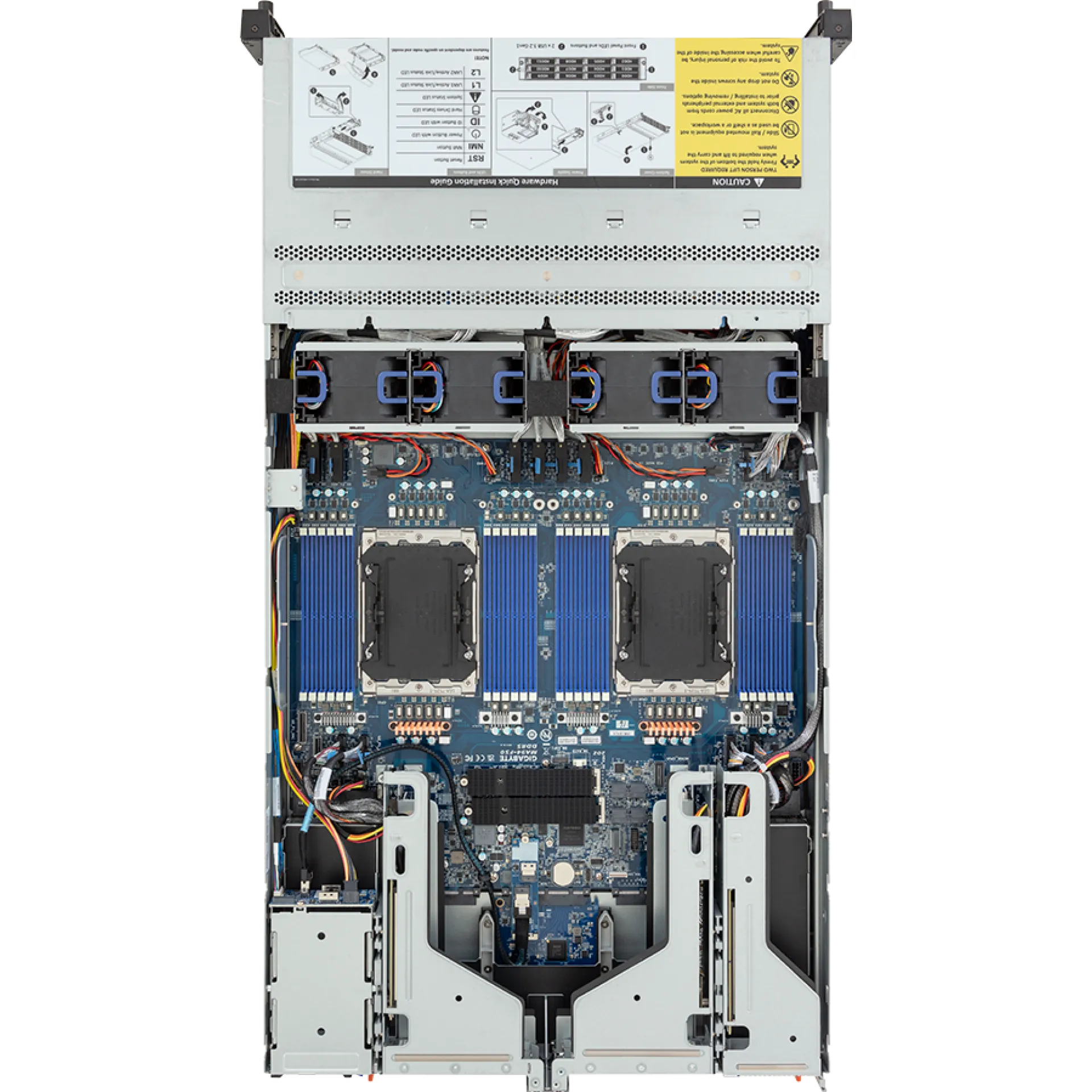 R284-A90-AAL1 Gigabyte top view Gigabyte R284-A90-AAL1 top view