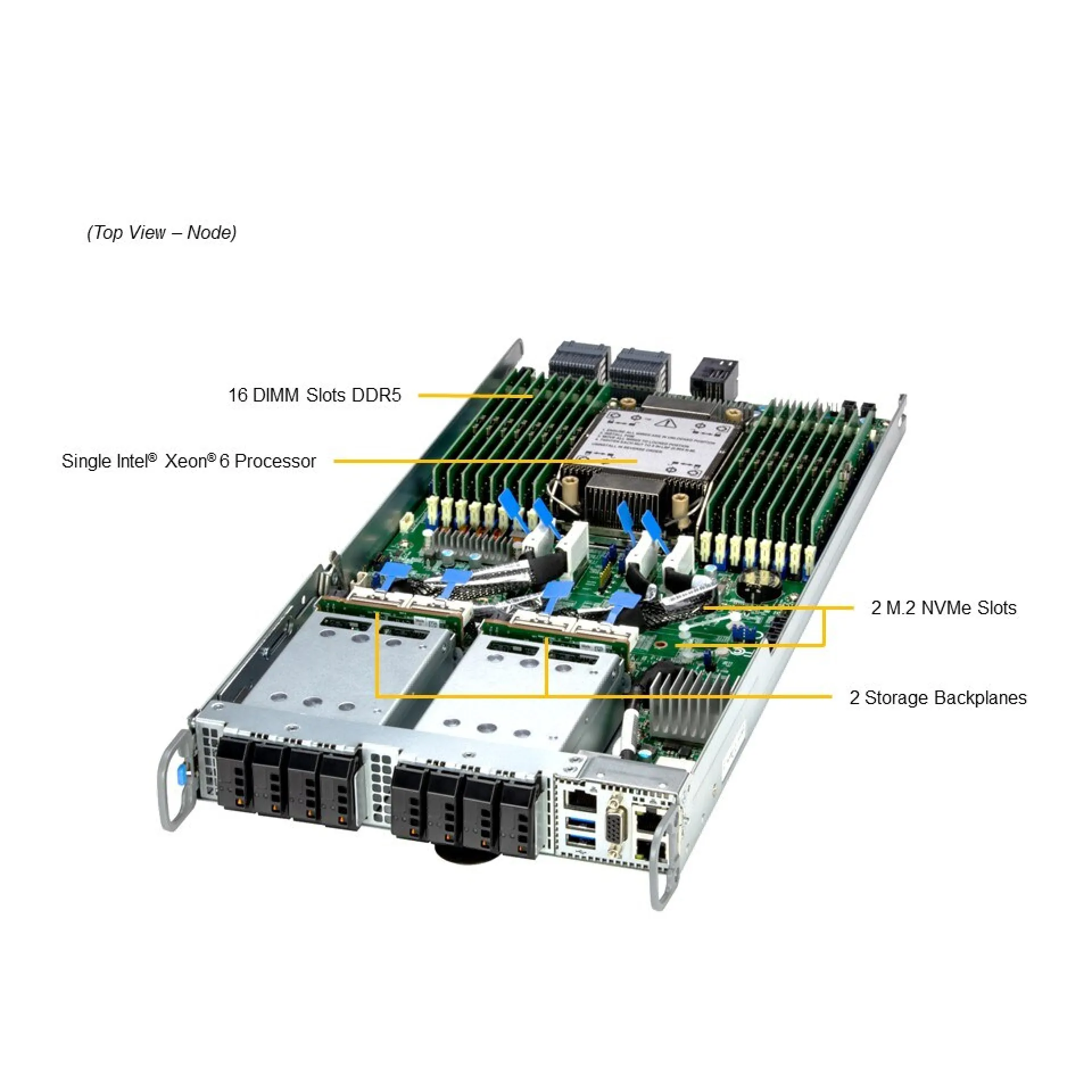 Supermicro SYS-212GT-HNF top view 