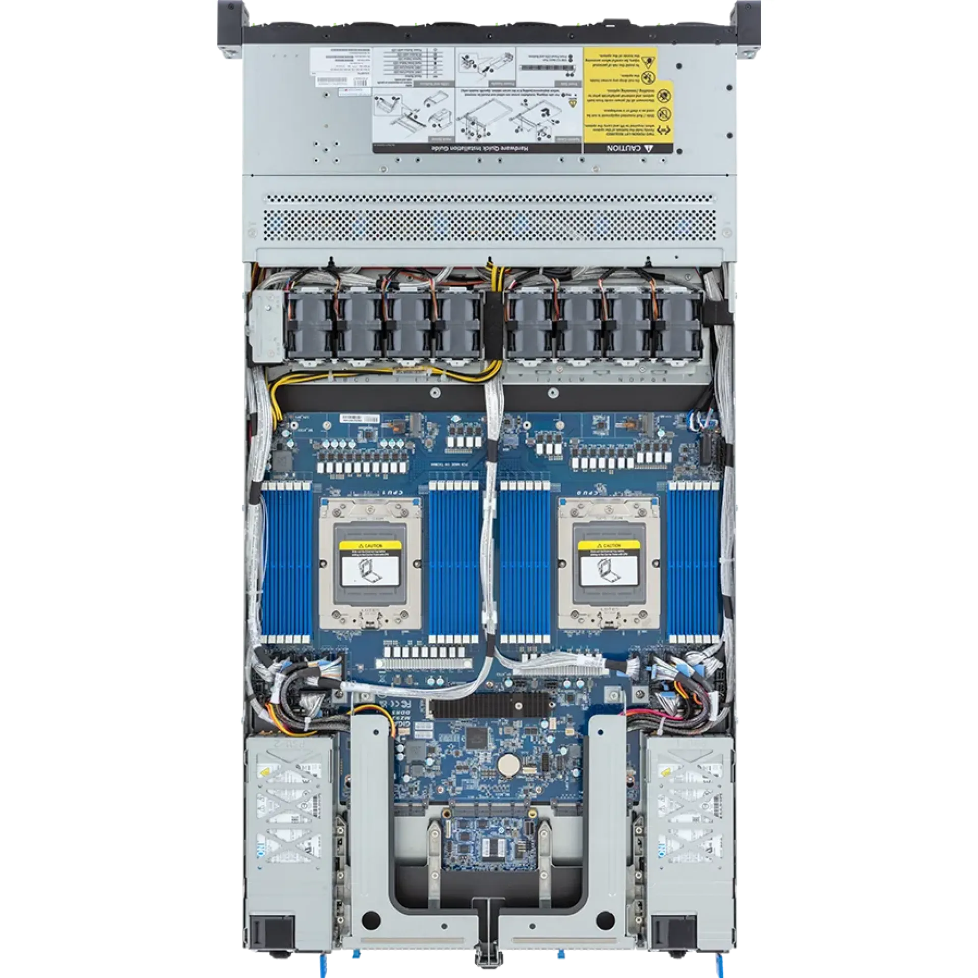 R183-Z94-AAD2 Gigabyte top view Gigabyte R183-Z94-AAD2 top view