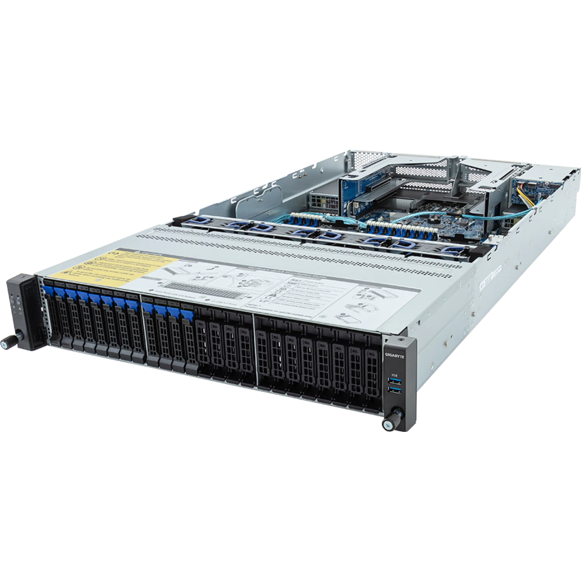 R283-S95-AAH1 Gigabyte angle view Gigabyte R283-S95-AAH1 angle view