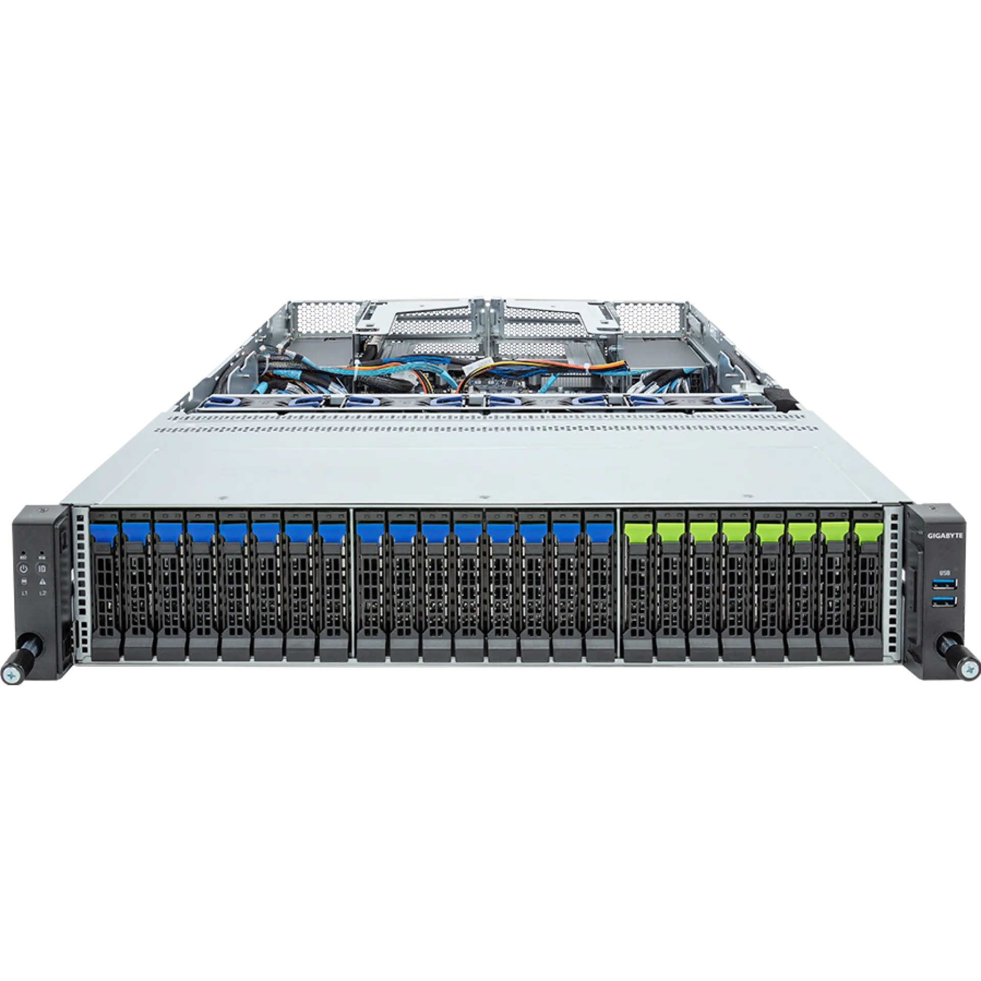 R283-Z96-AAE3 Gigabyte front view Gigabyte R283-Z96-AAE3 front view