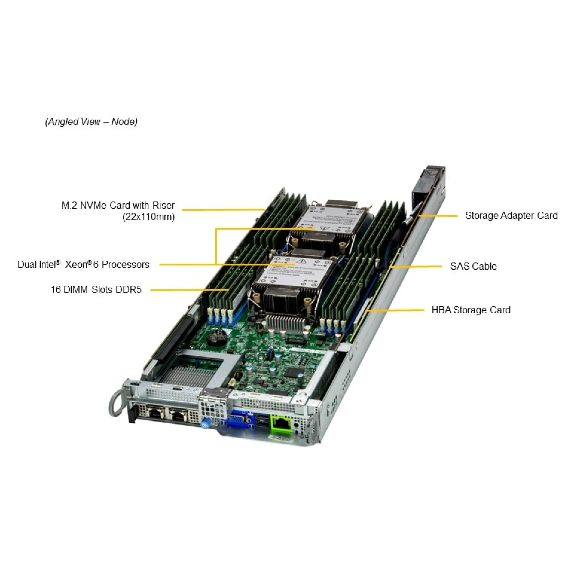 SYS-222BT-HNC8R Supermicro angle view Supermicro SYS-222BT-HNC8R angle view