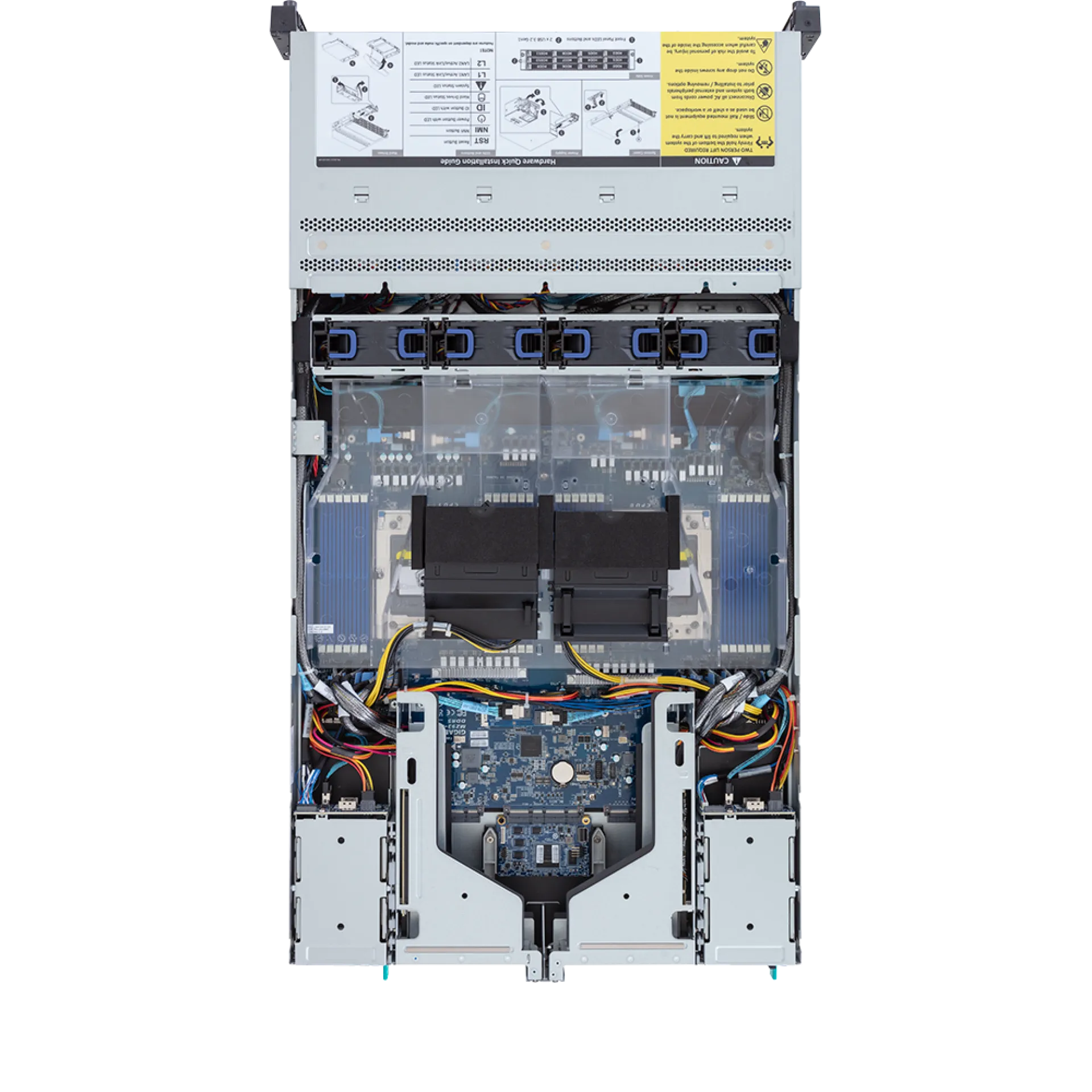 R283-Z97-AAF1 Gigabyte top view Gigabyte R283-Z97-AAF1 top view