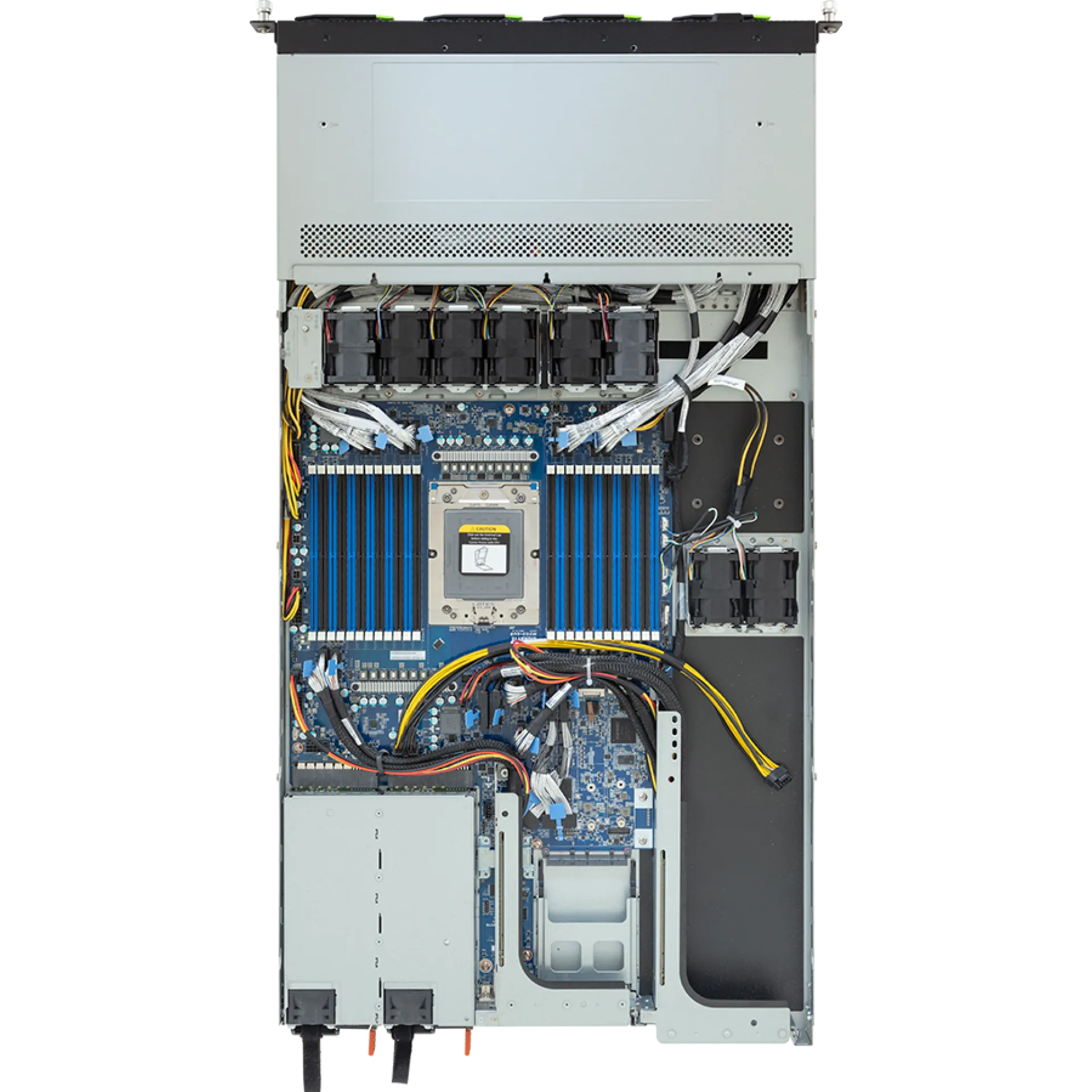 R163-ZG6-AAL2 Gigabyte top view Gigabyte R163-ZG6-AAL2 top view