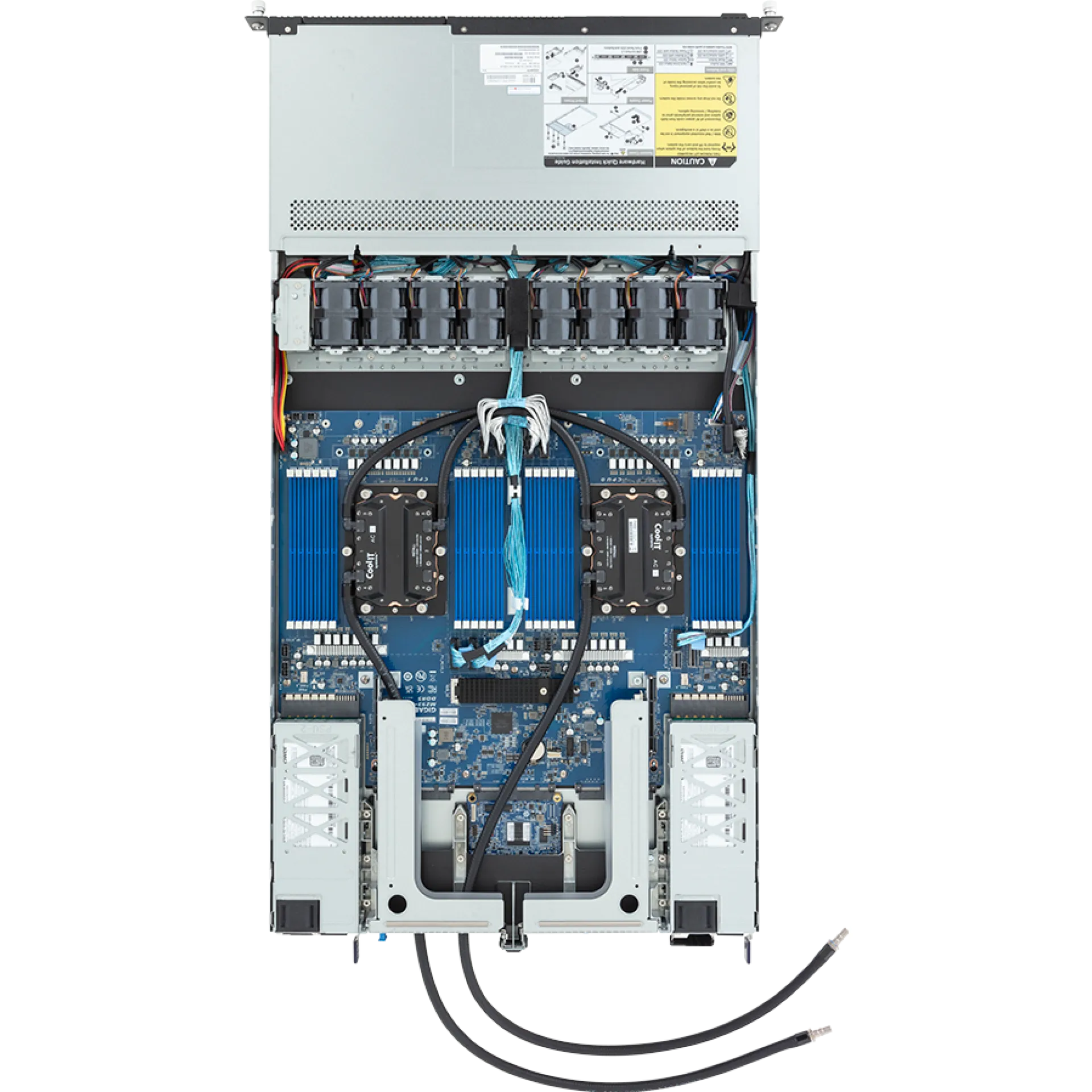 R183-Z90-LAD1 Gigabyte top view Gigabyte R183-Z90-LAD1 top view