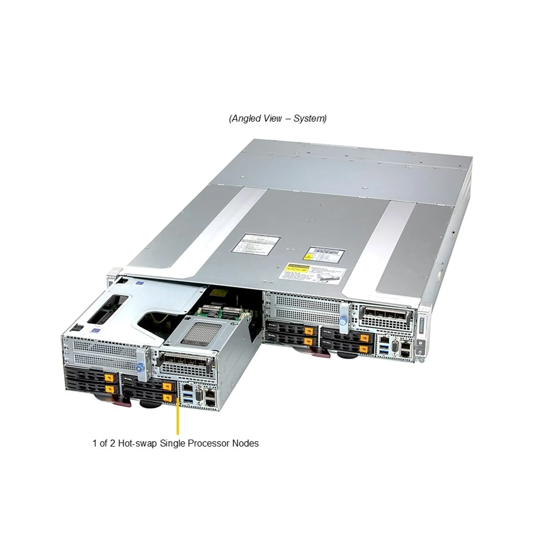 SYS-212GT-DNAF Supermicro angle view Supermicro SYS-212GT-DNAF angle view