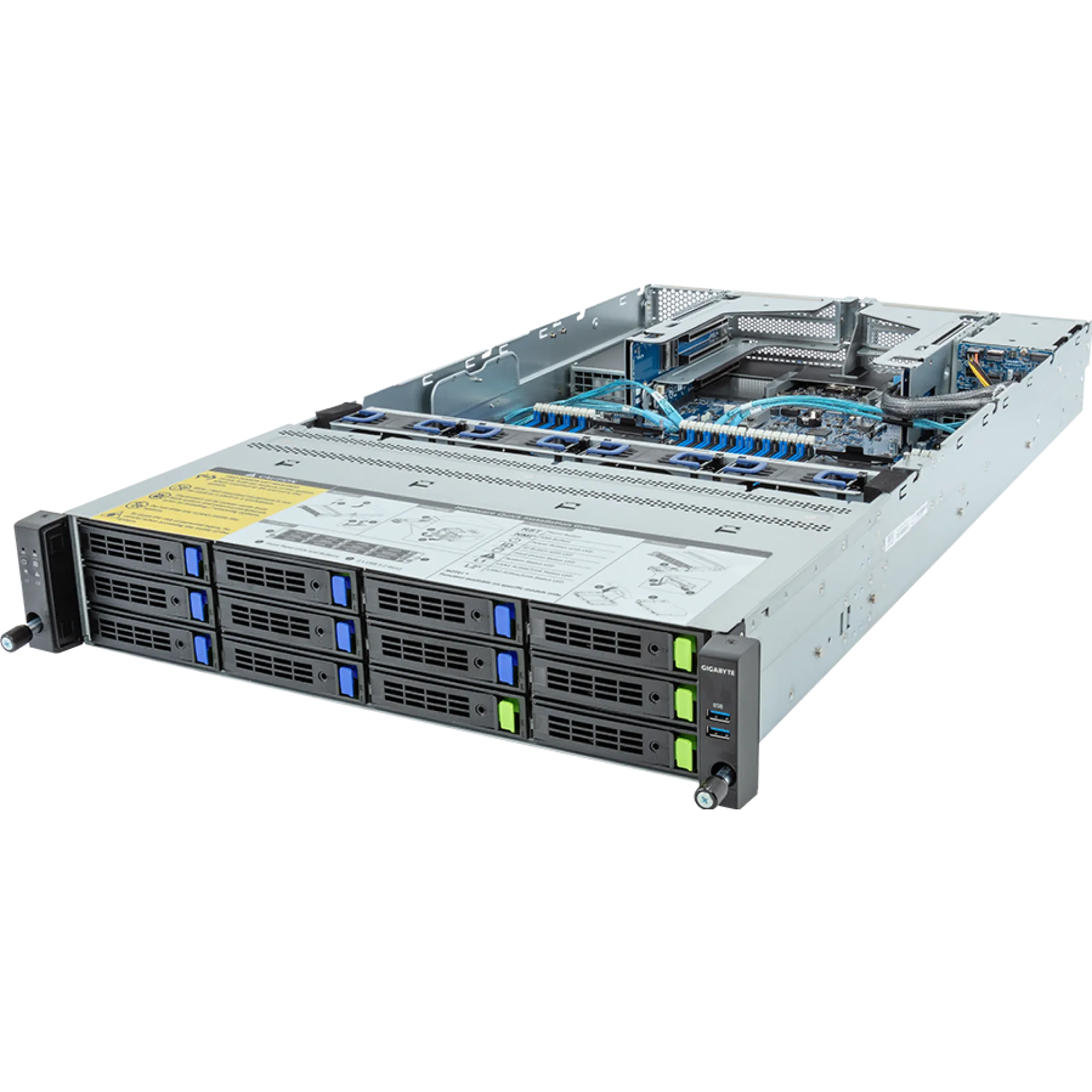 R283-S97-AAD1 Gigabyte angle view Gigabyte R283-S97-AAD1 angle view