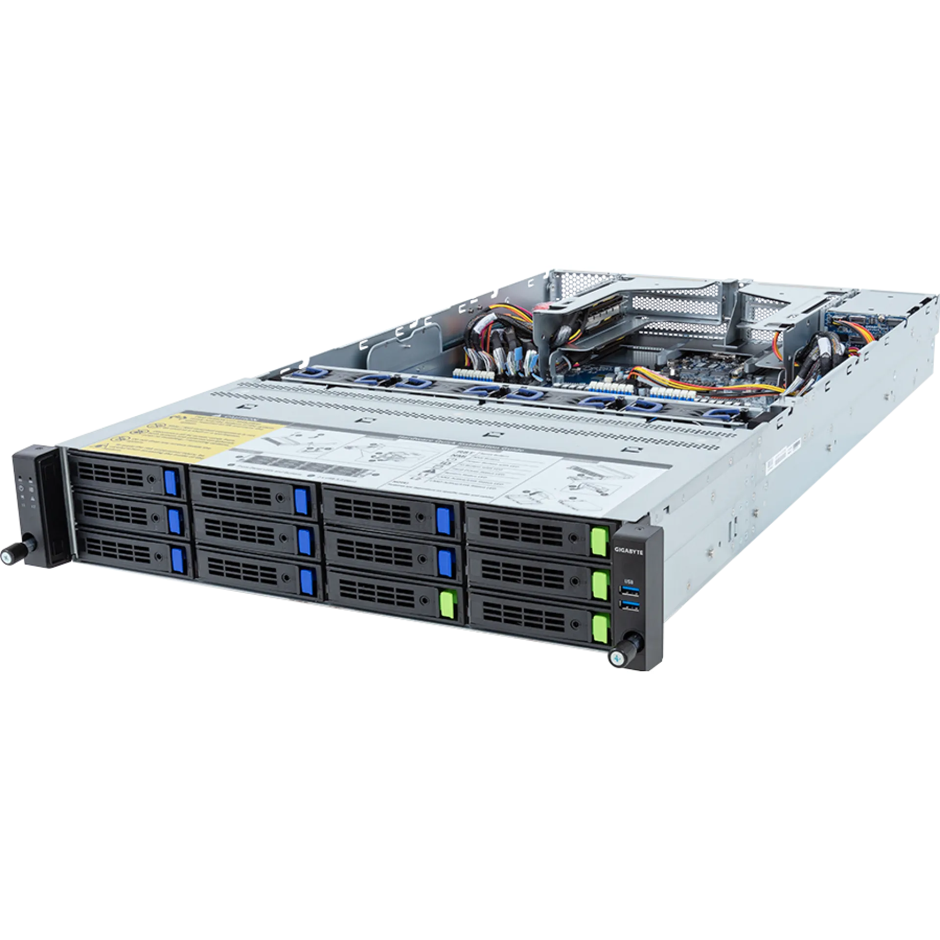 R283-Z94-AAD2 Gigabyte angle view Gigabyte R283-Z94-AAD2 angle view