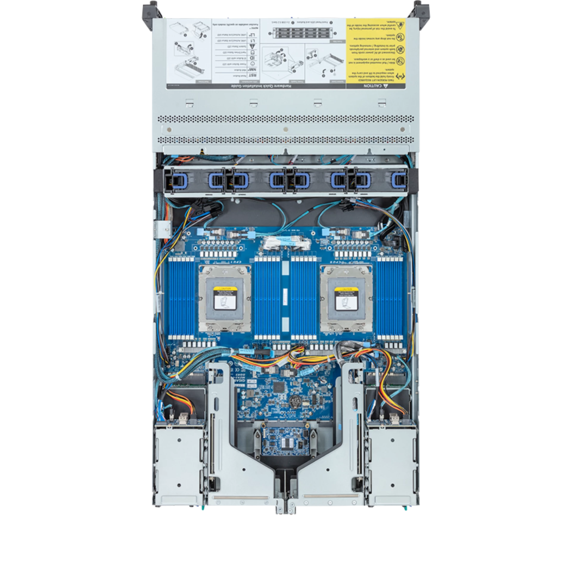 R283-Z93-AAF1 Gigabyte top view Gigabyte R283-Z93-AAF1 top view