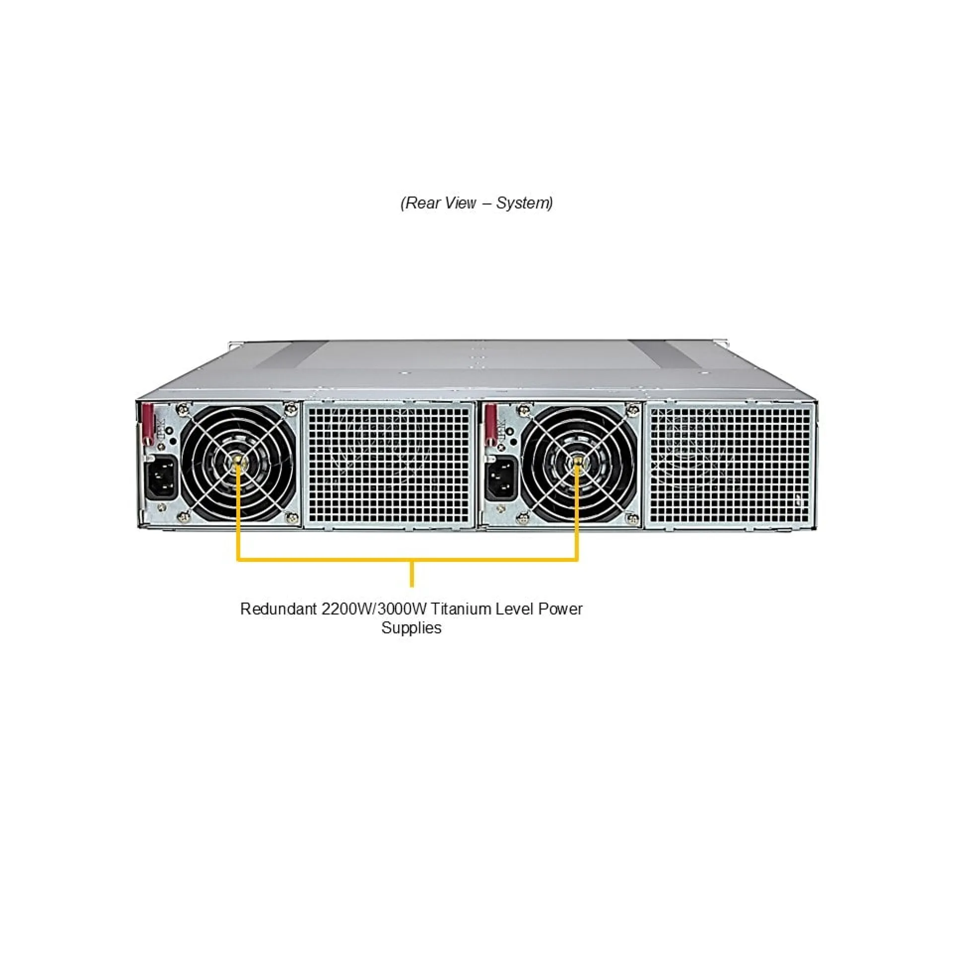 SYS-212GT-DNAF Supermicro rear view Supermicro SYS-212GT-DNAF rear view