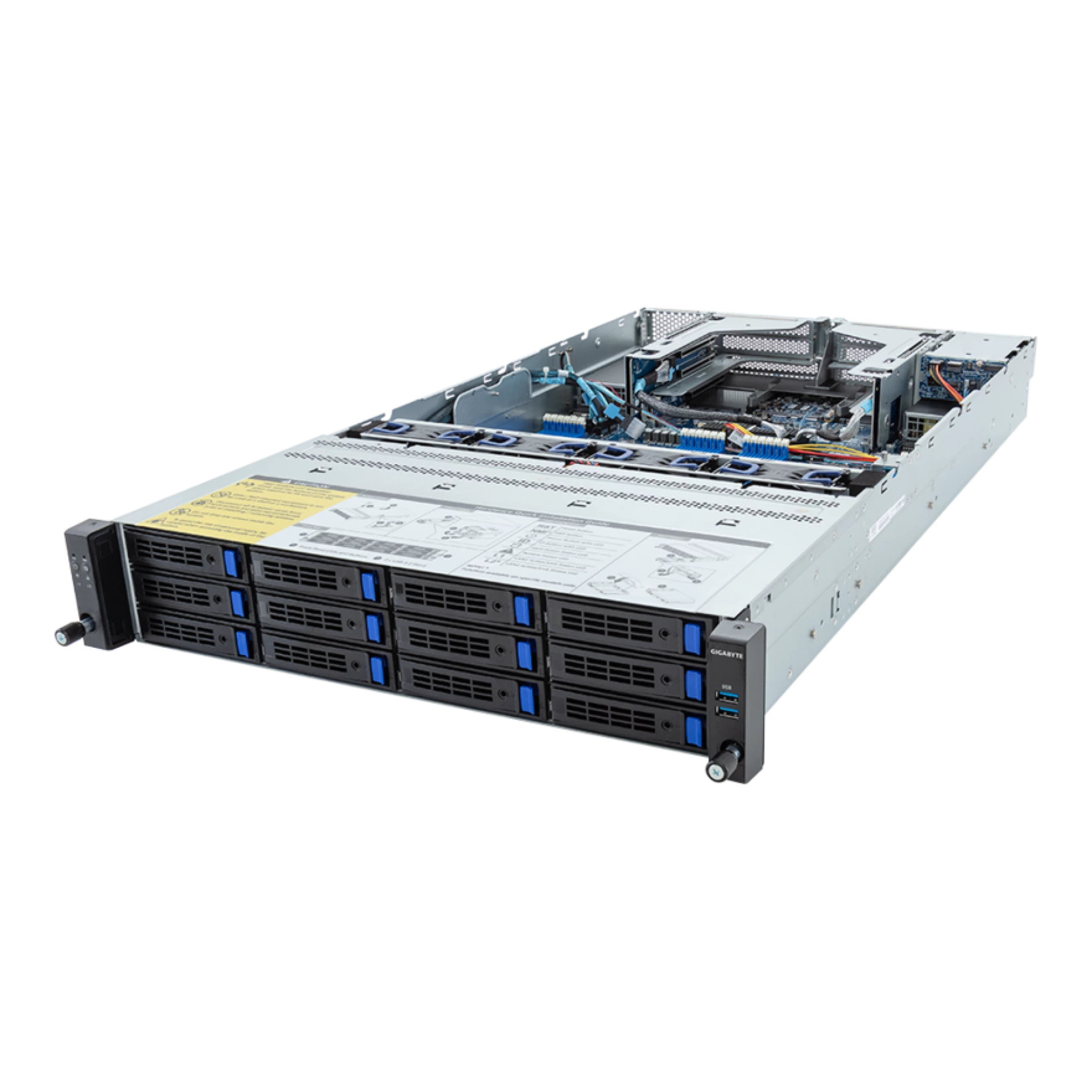 R283-Z90-AAD3 Gigabyte angle view Gigabyte R283-Z90-AAD3 angle view