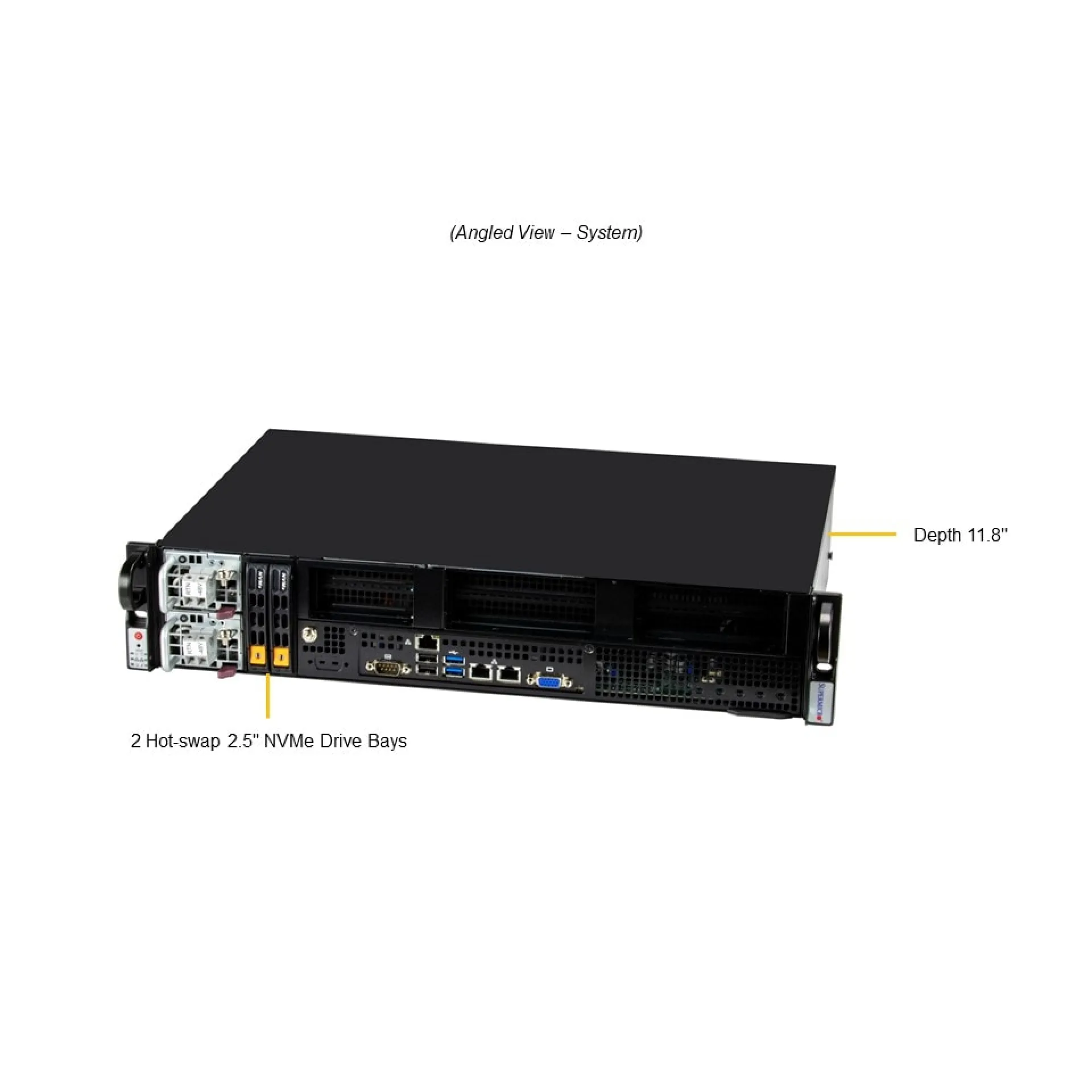 Supermicro SYS-211E-FRDN2T angle view