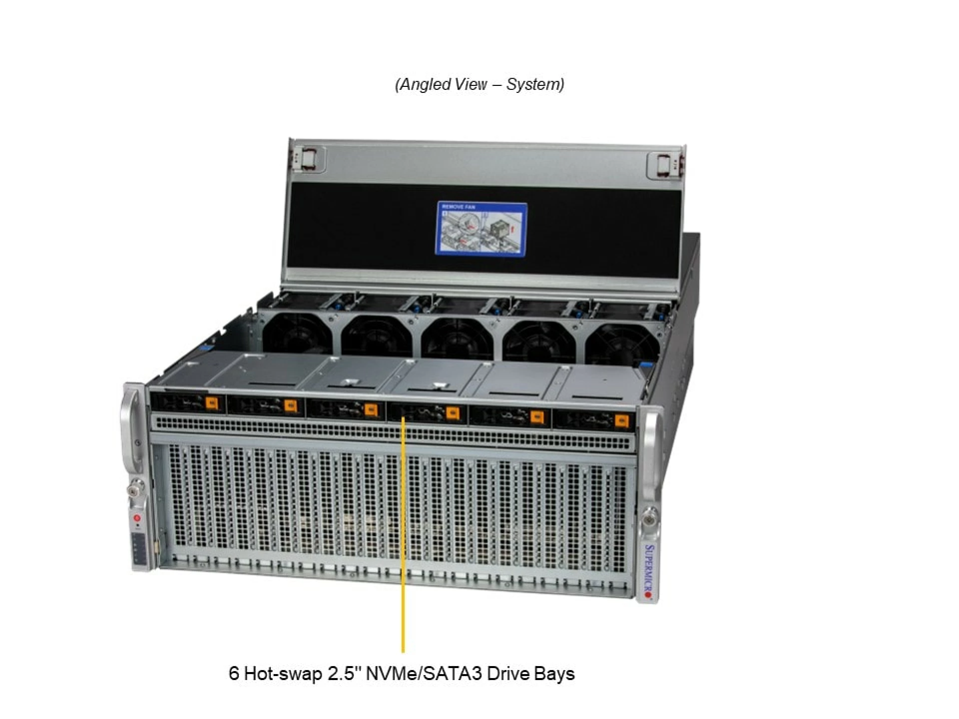 SYS-421GU-TNXR Supermicro angle view Supermicro SYS-421GU-TNXR angle view