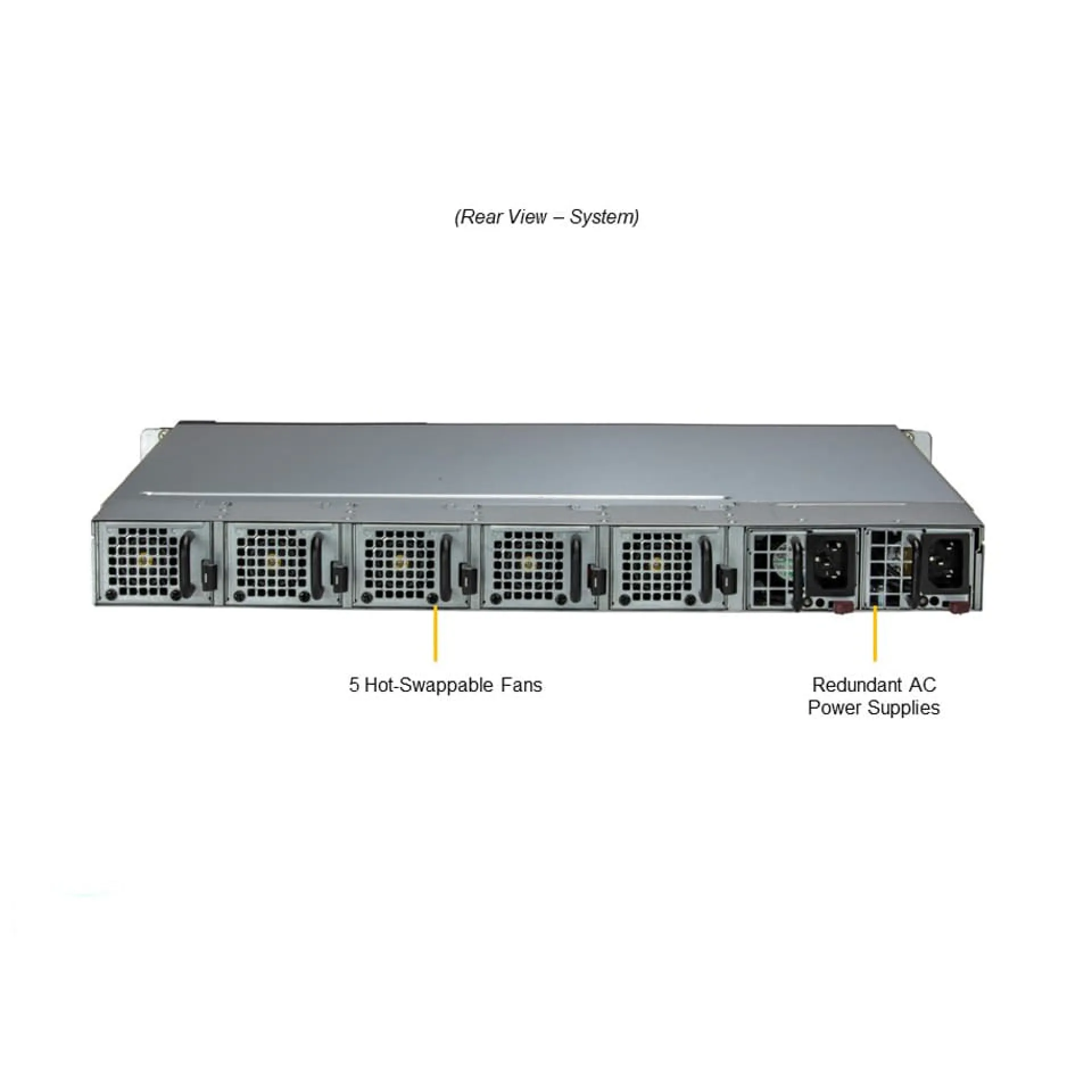Supermicro SYS-110D-4C-FRAN8TP rear view