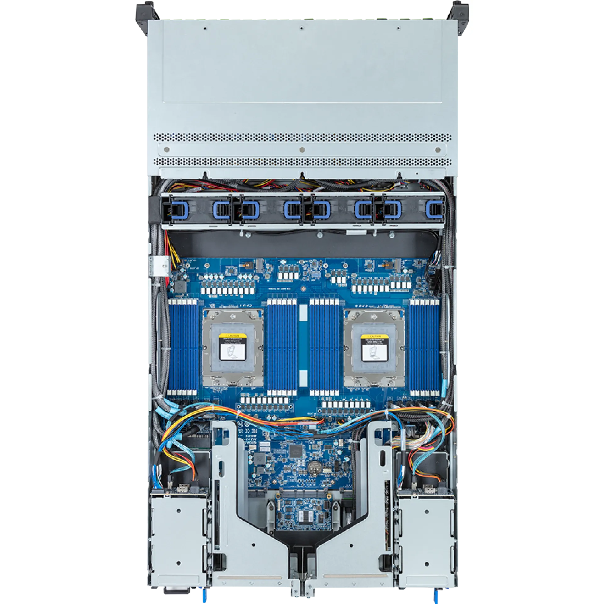 R283-Z96-AAE2 Gigabyte top view Gigabyte R283-Z96-AAE2 top view