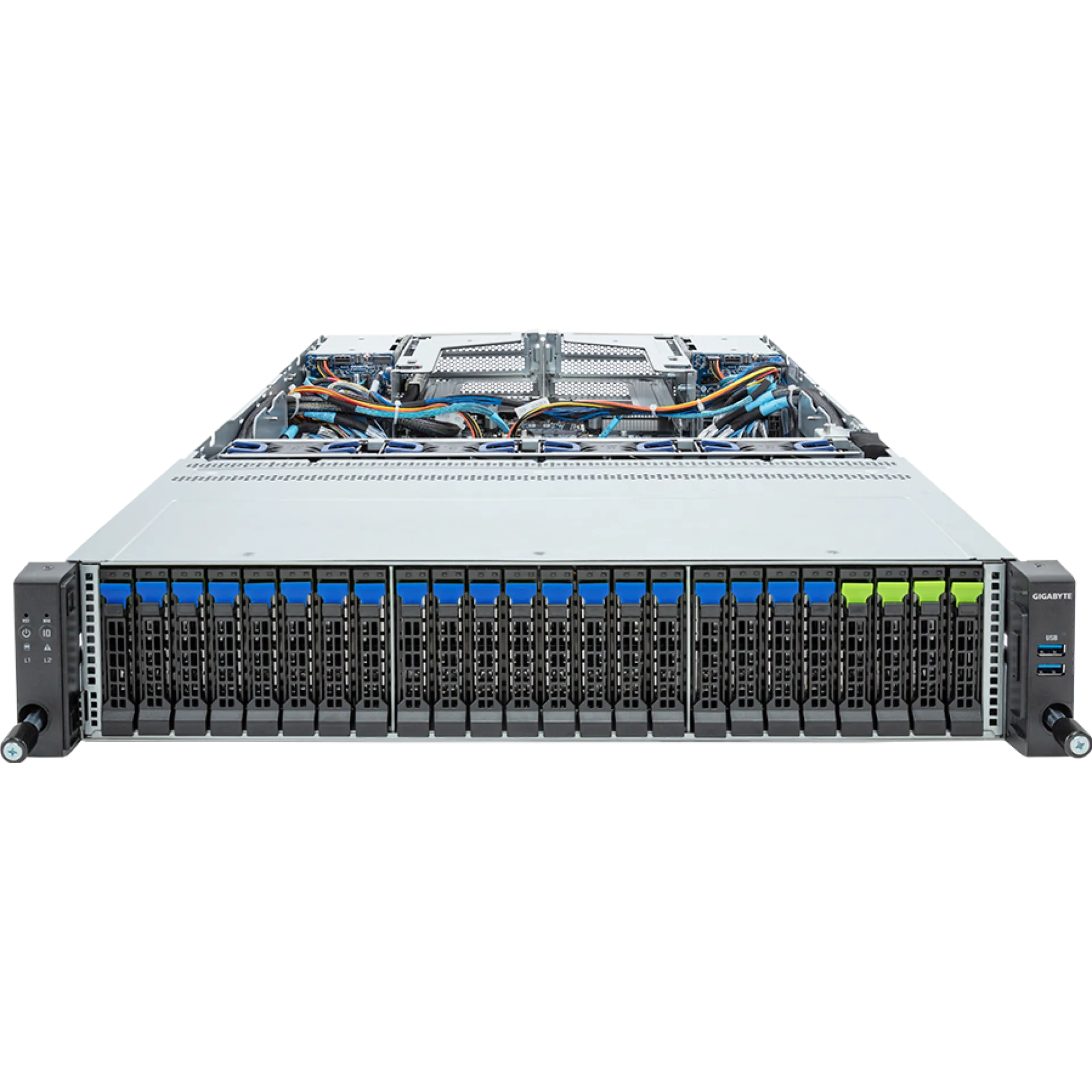 R283-Z96-AAE2 Gigabyte front view Gigabyte R283-Z96-AAE2 front view