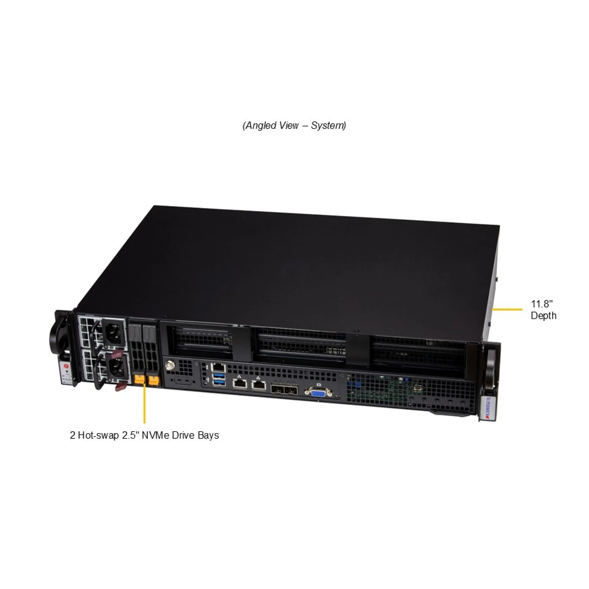 SYS-212B-FN4TP Supermicro angle view Supermicro SYS-212B-FN4TP angle view