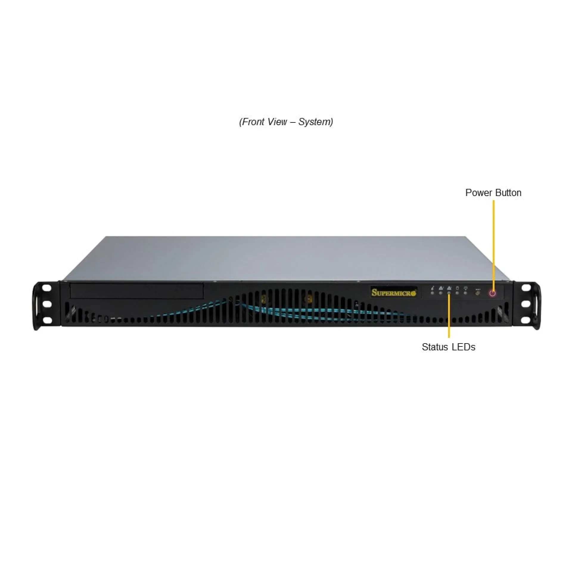 SYS-511R-ML Supermicro front view Supermicro SYS-511R-ML front view