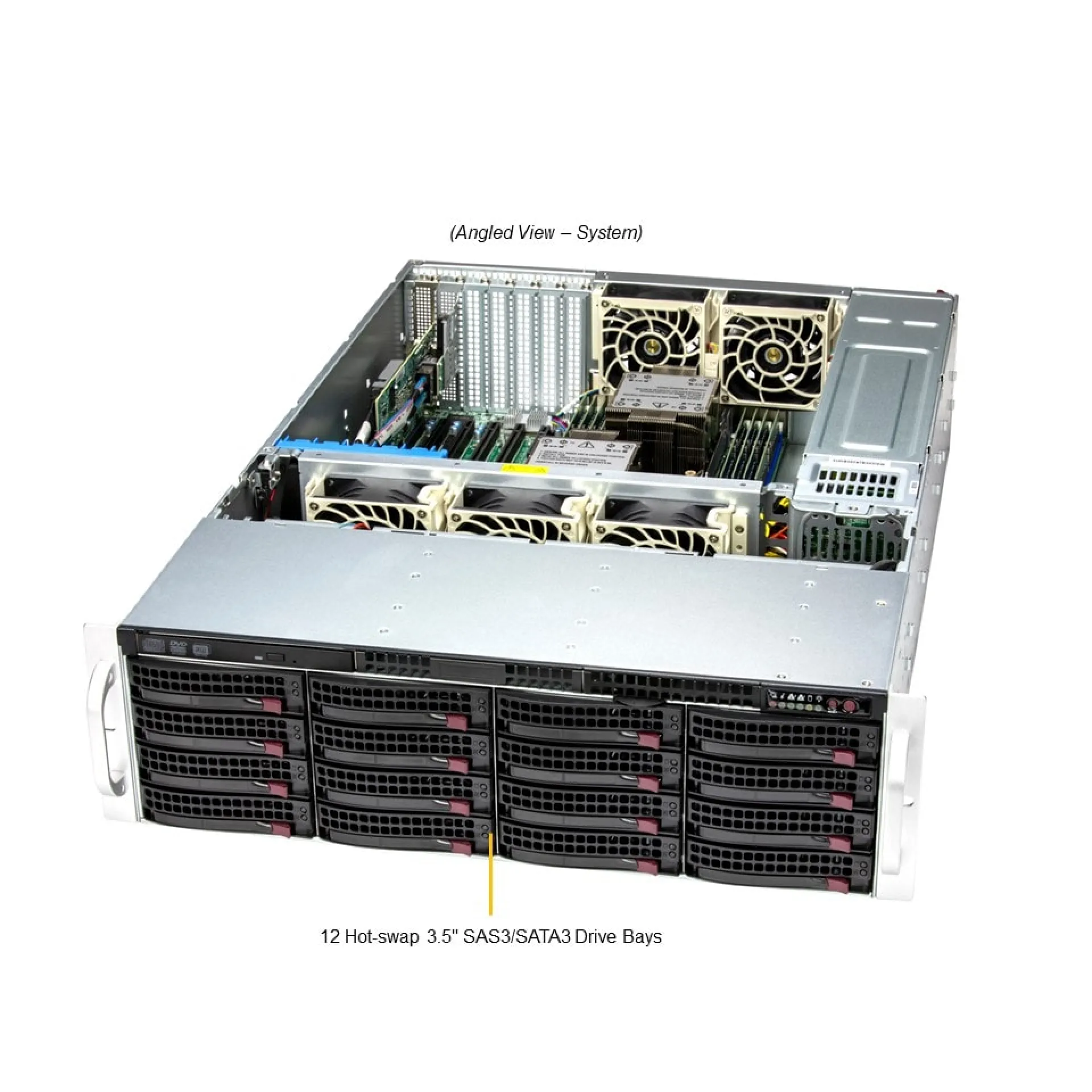 Supermicro SSG-631E-E1CR16L angle view