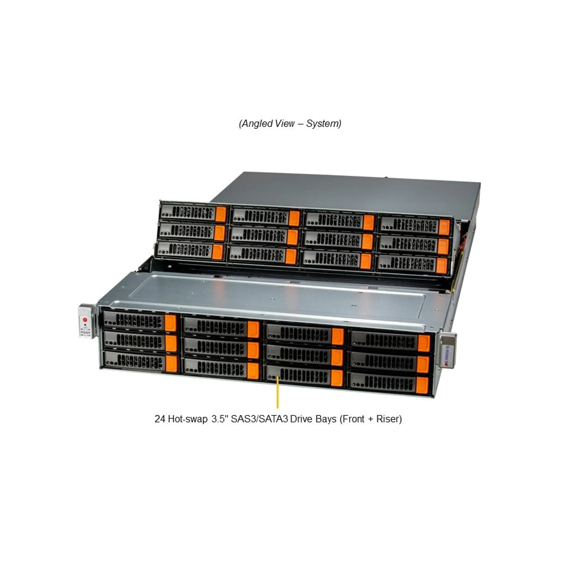 Supermicro SSG-521E-E1CR24L angle view