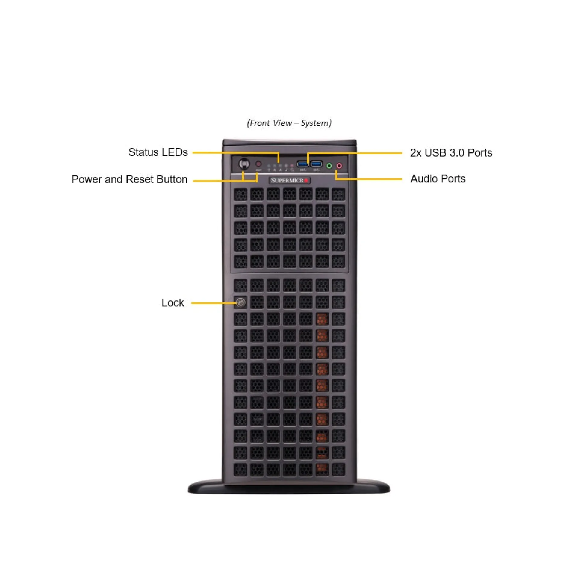 SYS-741GE-TNRT Supermicro front view Supermicro SYS-741GE-TNRT front view