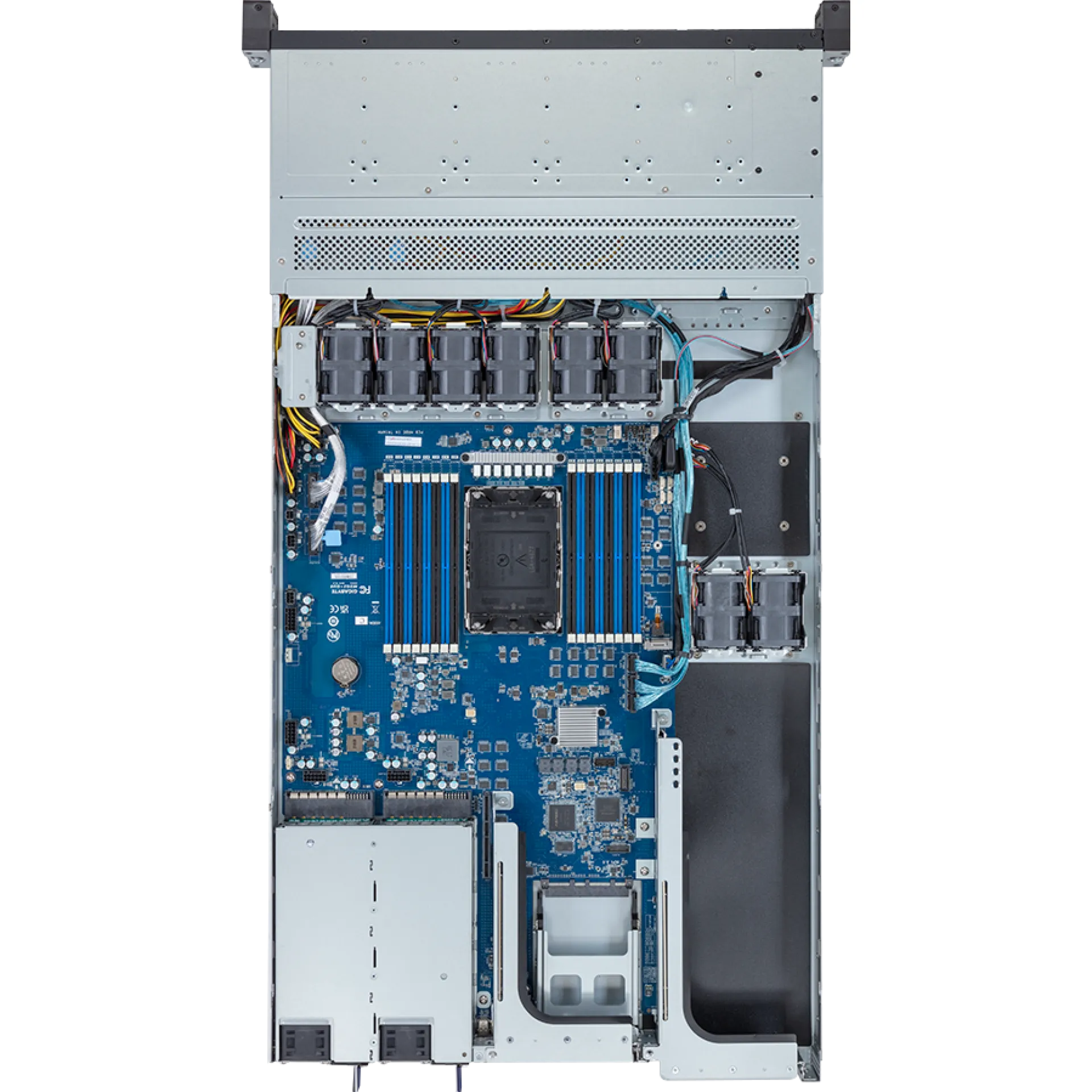 R163-SG2-AAC1 Gigabyte top view Gigabyte R163-SG2-AAC1 top view