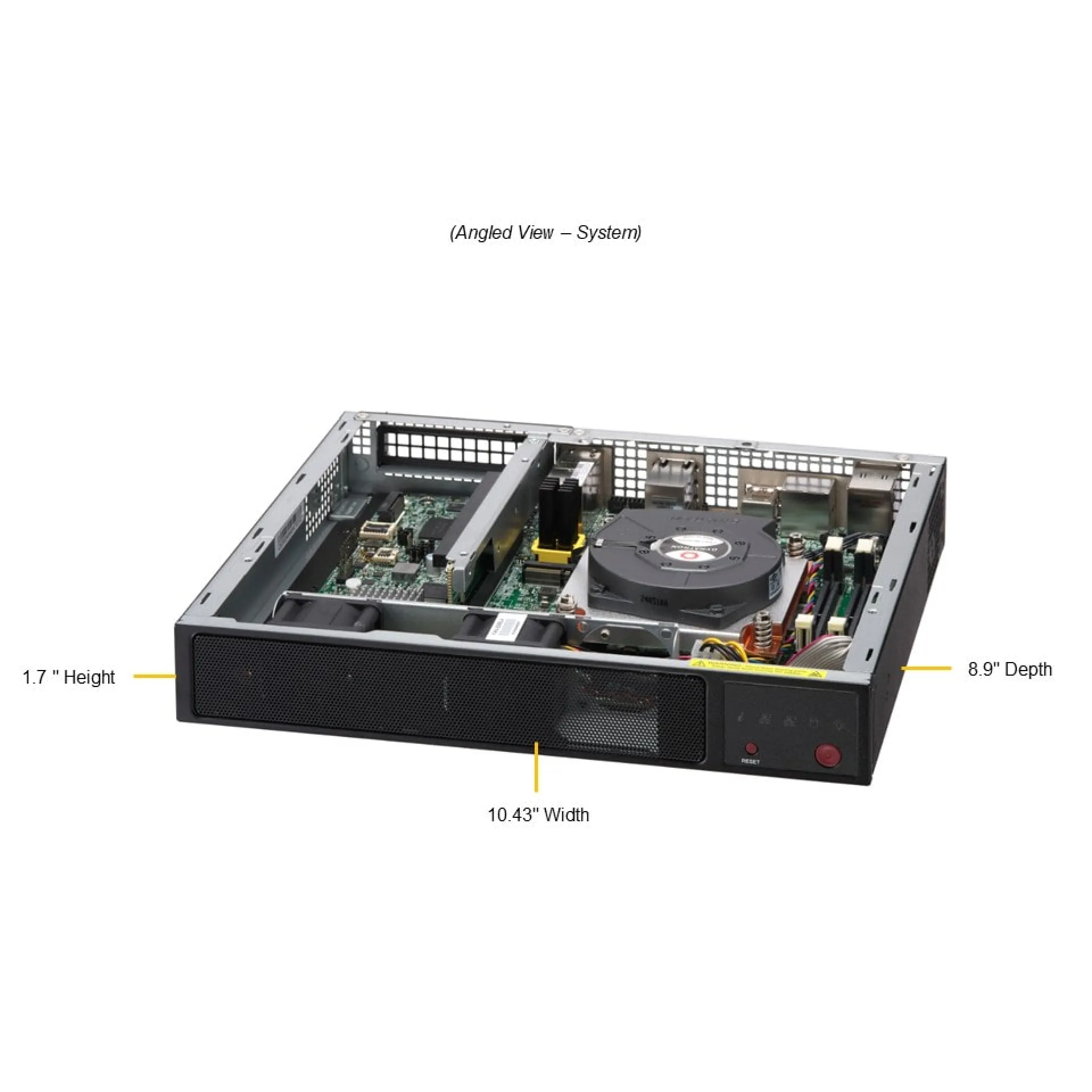SYS-E300-14AR Supermicro angle view Supermicro SYS-E300-14AR angle view