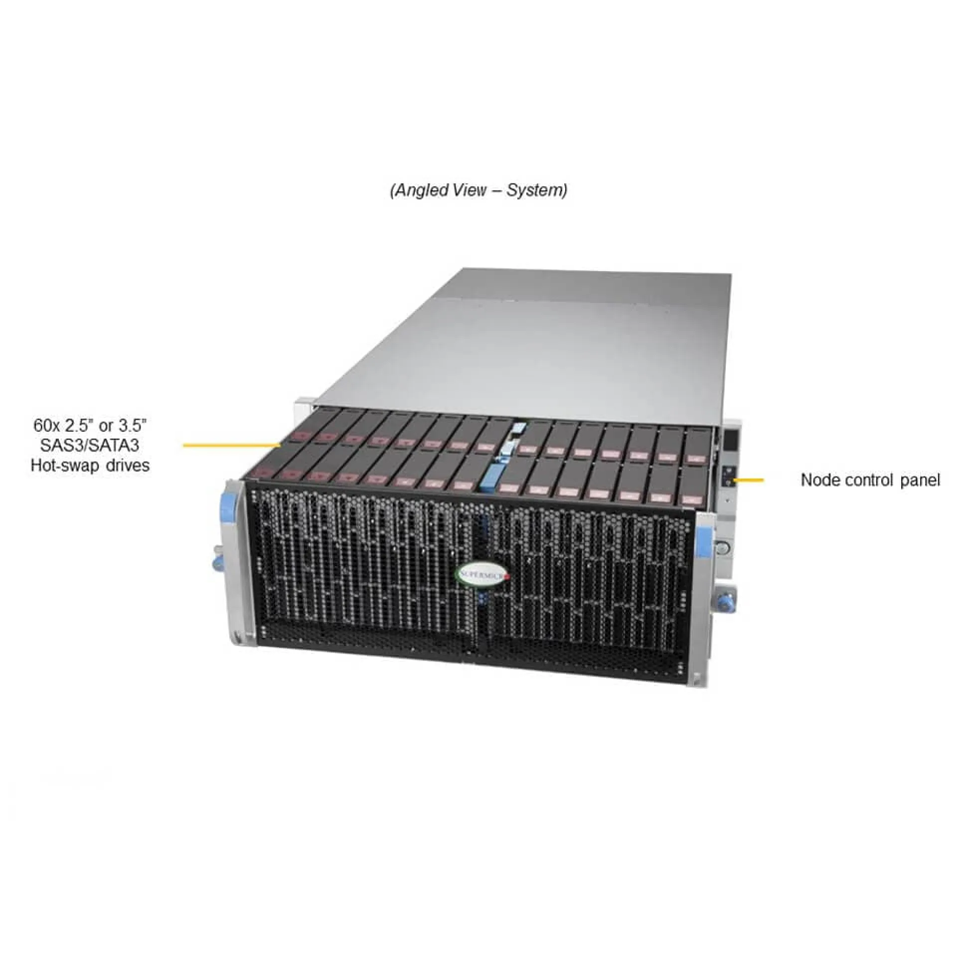 Supermicro SSG-640SP-E1CR60-G1 angle view