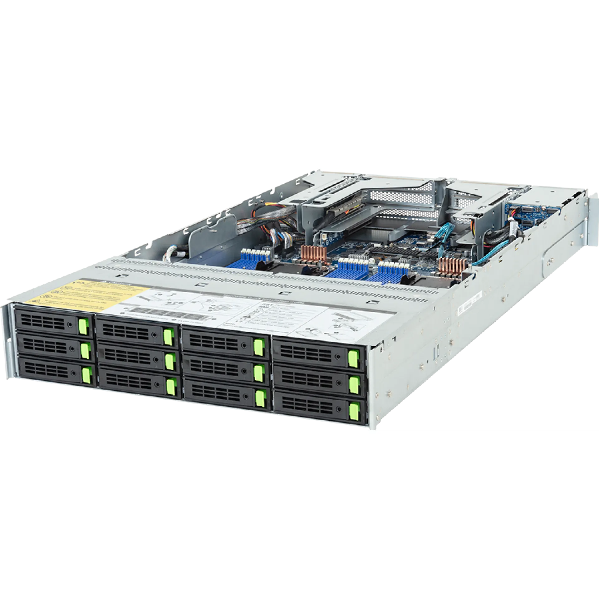 Gigabyte R284-A90-IAL1 angle view 