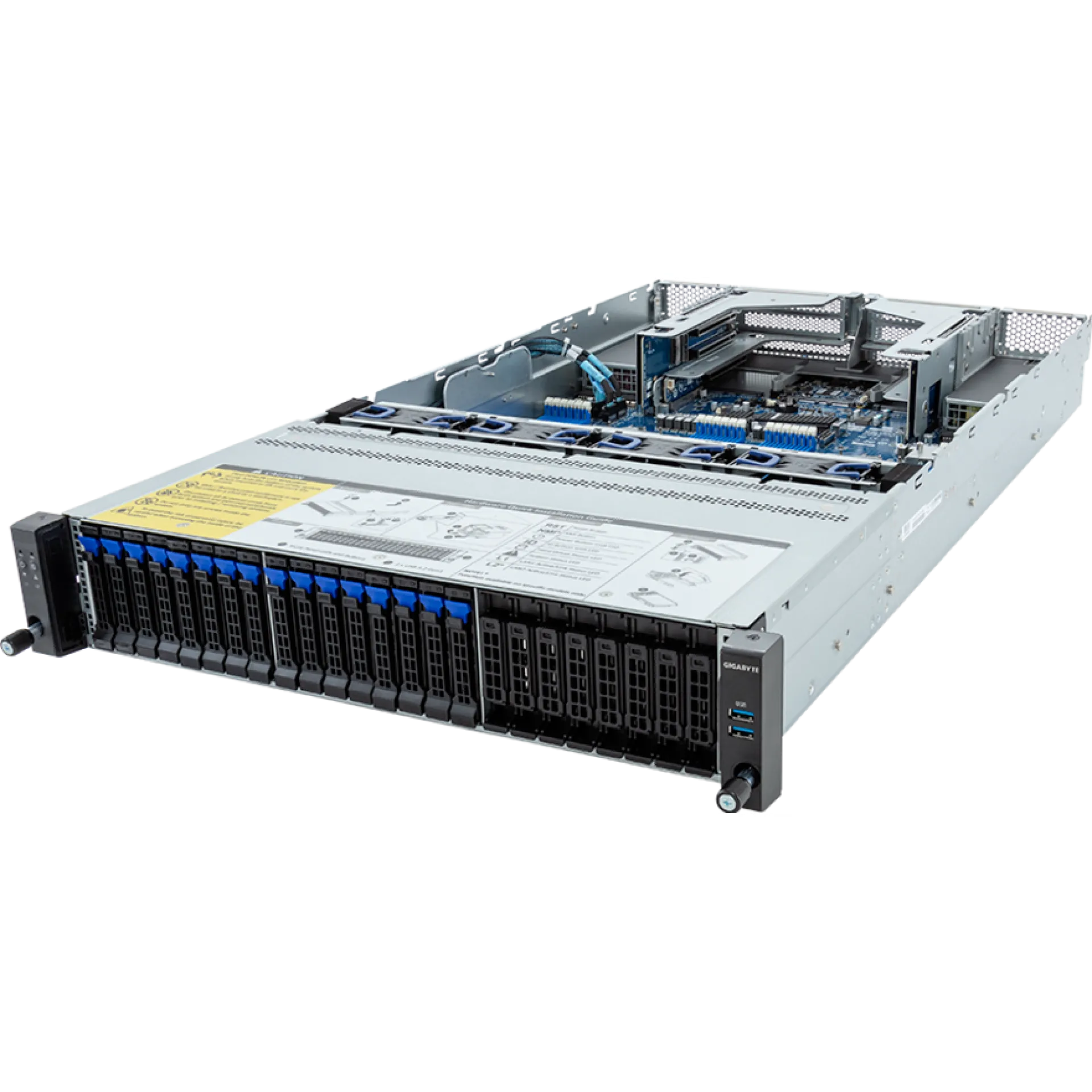 R283-Z92-AAD1 Gigabyte angle view Gigabyte R283-Z92-AAD1 angle view