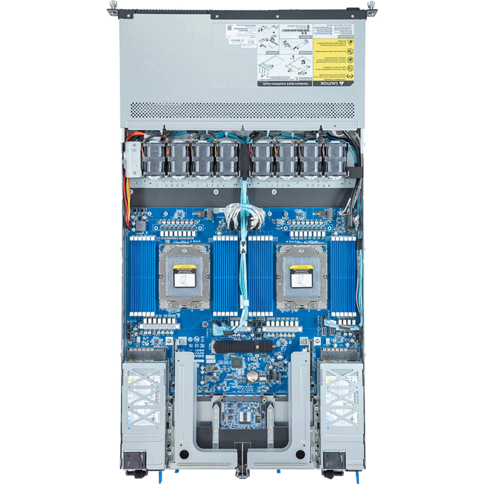 R183-Z90-AAD2 Gigabyte top view Gigabyte R183-Z90-AAD2 top view