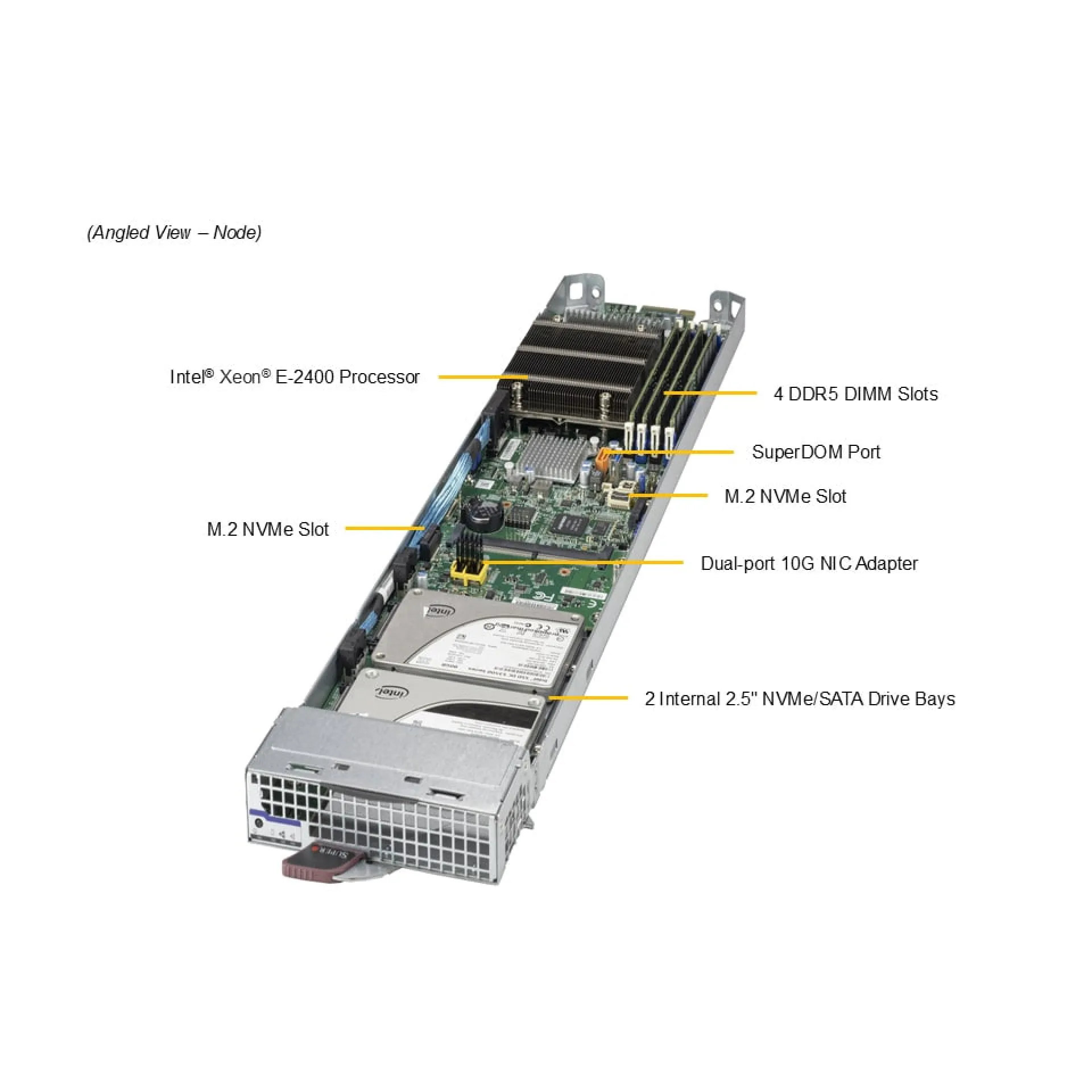 MBI-311C-1T2N | Supermicro Single Xeon 6300 Xeon E-2400 Pentium 6U Blade Server