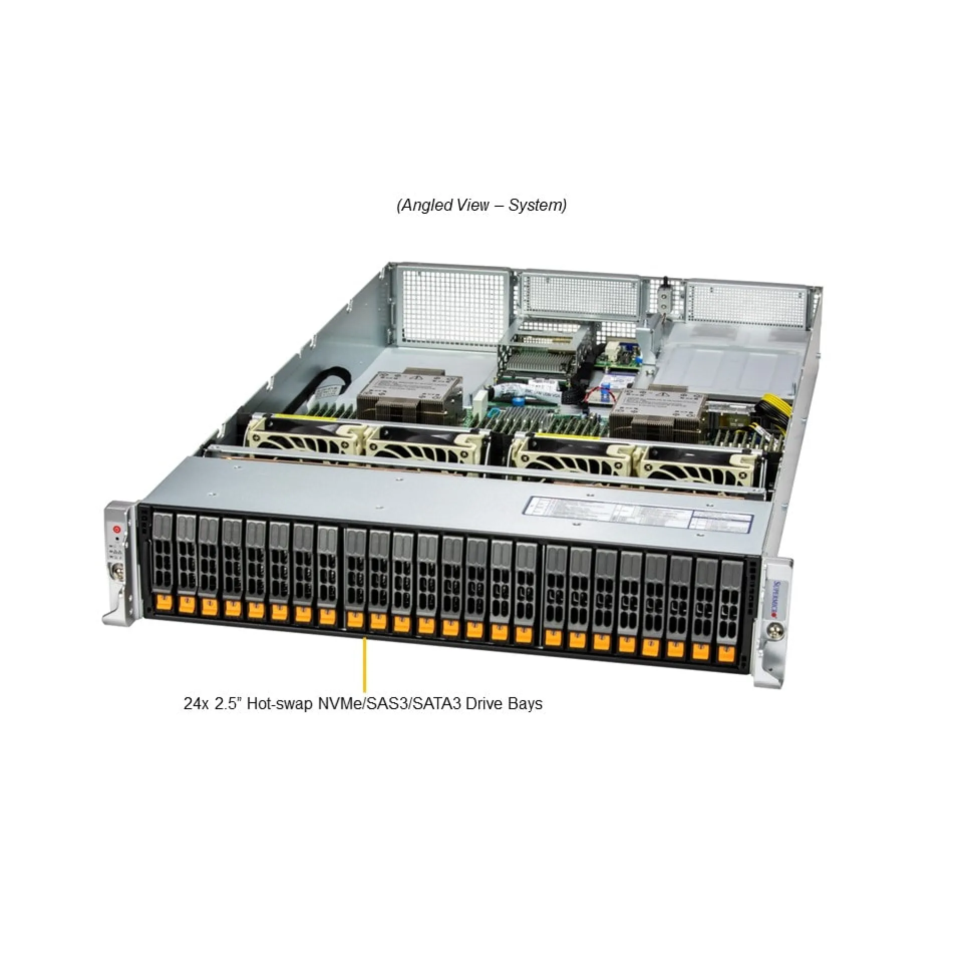 Supermicro SYS-221H-TN24R angle view 