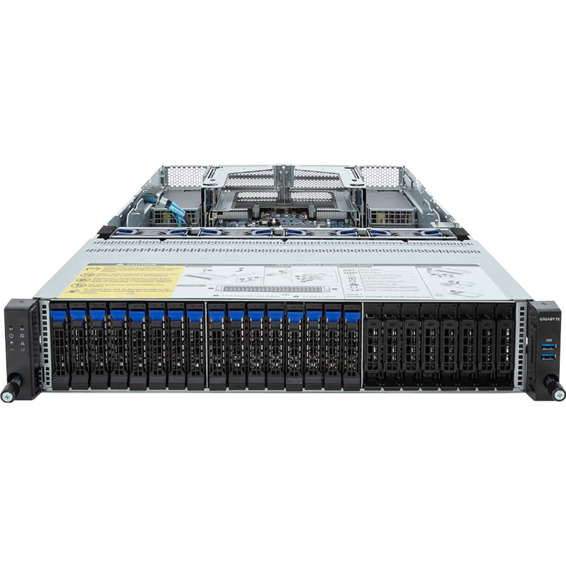 R283-Z92-AAV1 Gigabyte front view Gigabyte R283-Z92-AAV1 front view