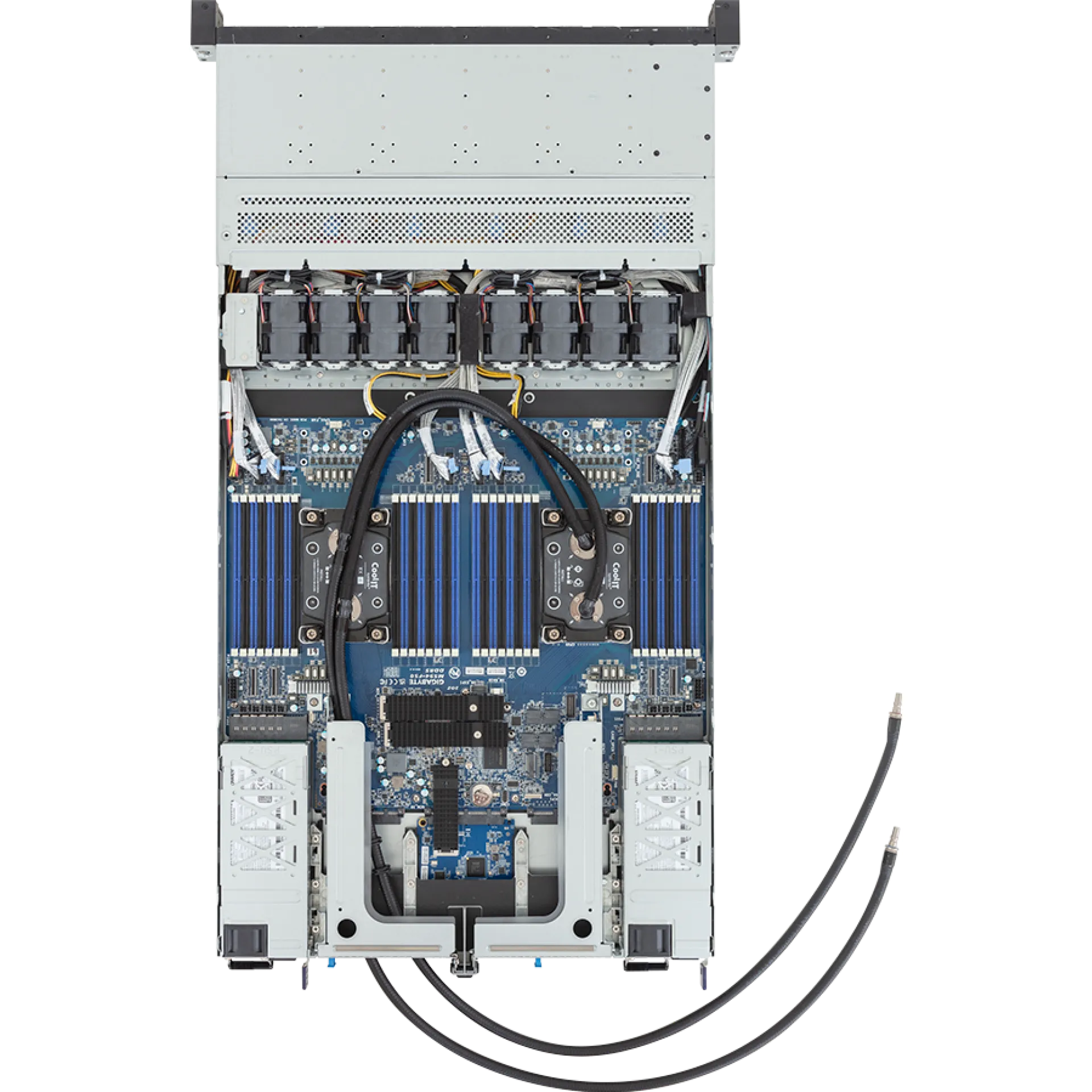 R184-S92-LAV1 Gigabyte top view Gigabyte R184-S92-LAV1 top view