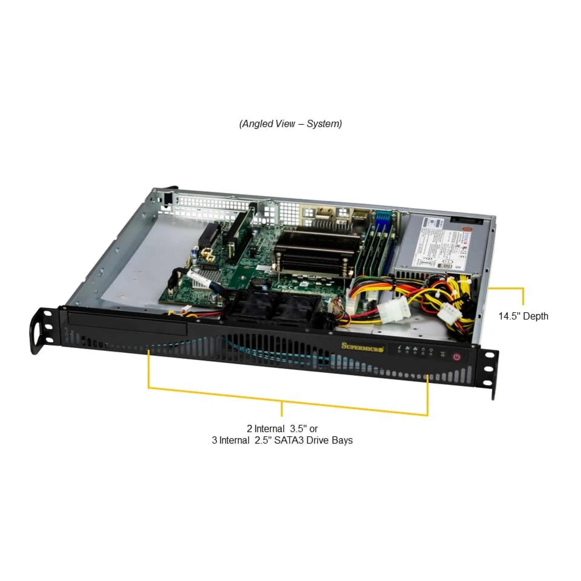 SYS-511R-ML Supermicro angle view Supermicro SYS-511R-ML angle view