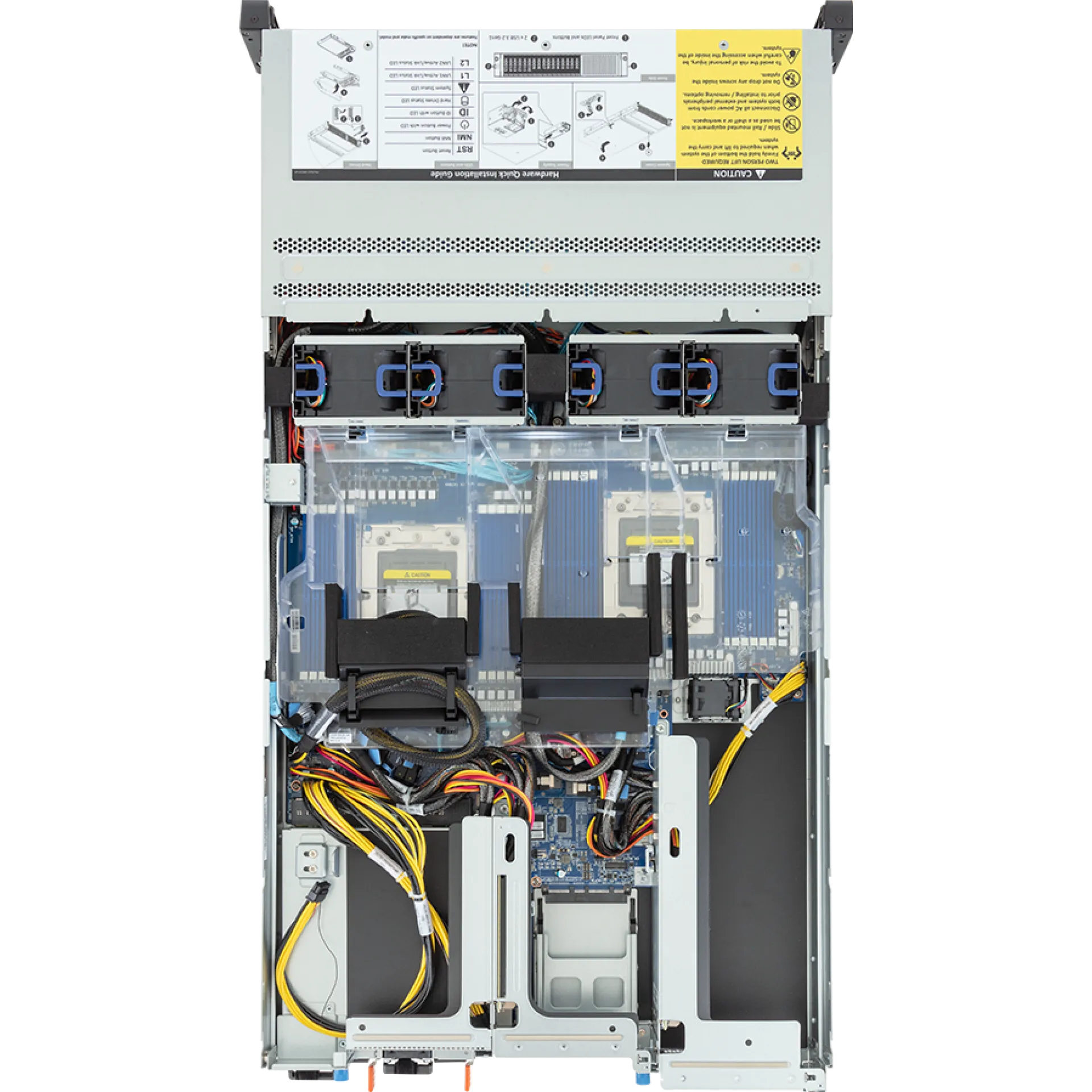 R283-ZF1-AAL1 Gigabyte top view Gigabyte R283-ZF1-AAL1 top view