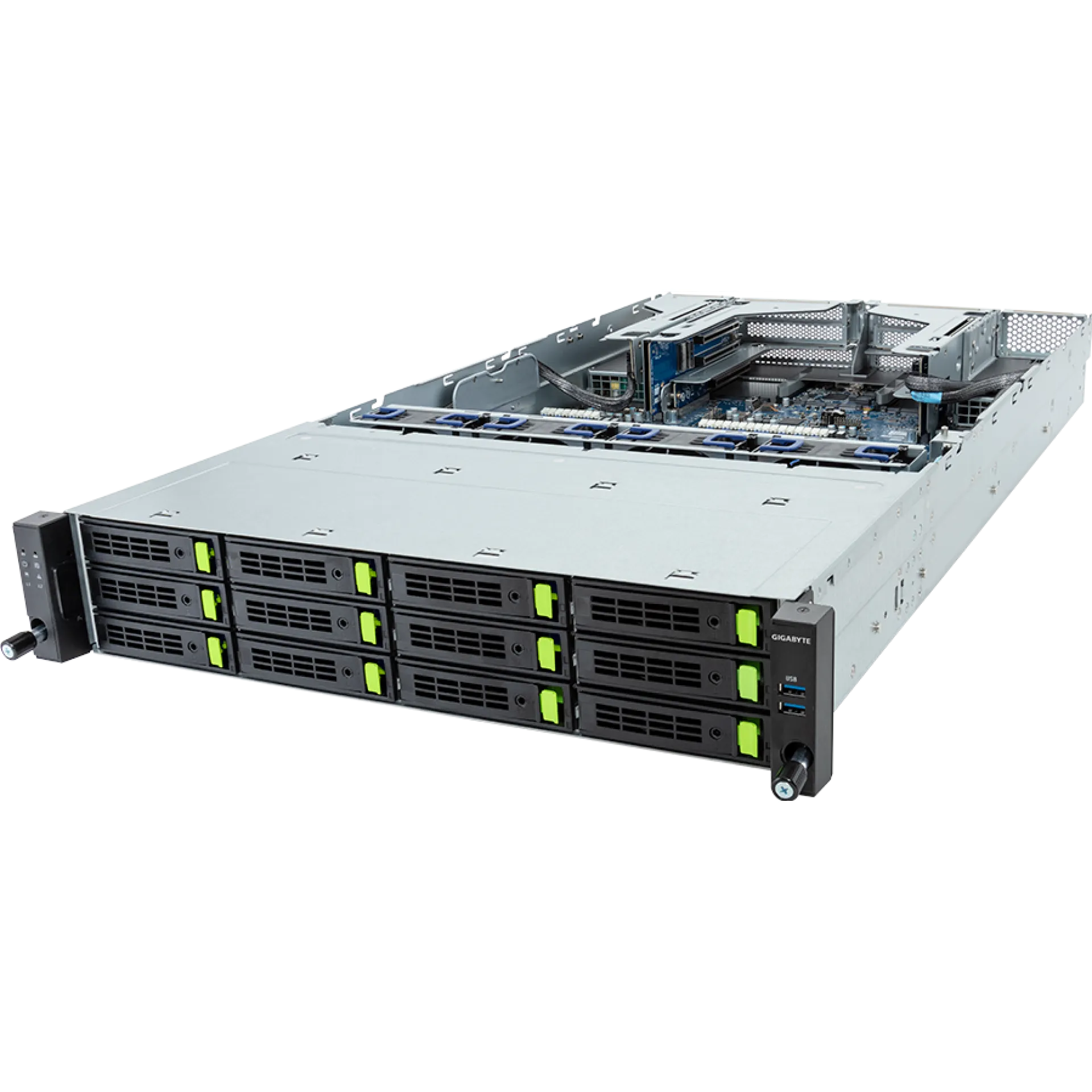 R283-P90-AAJ1 Gigabyte angle view Gigabyte R283-P90-AAJ1 angle view