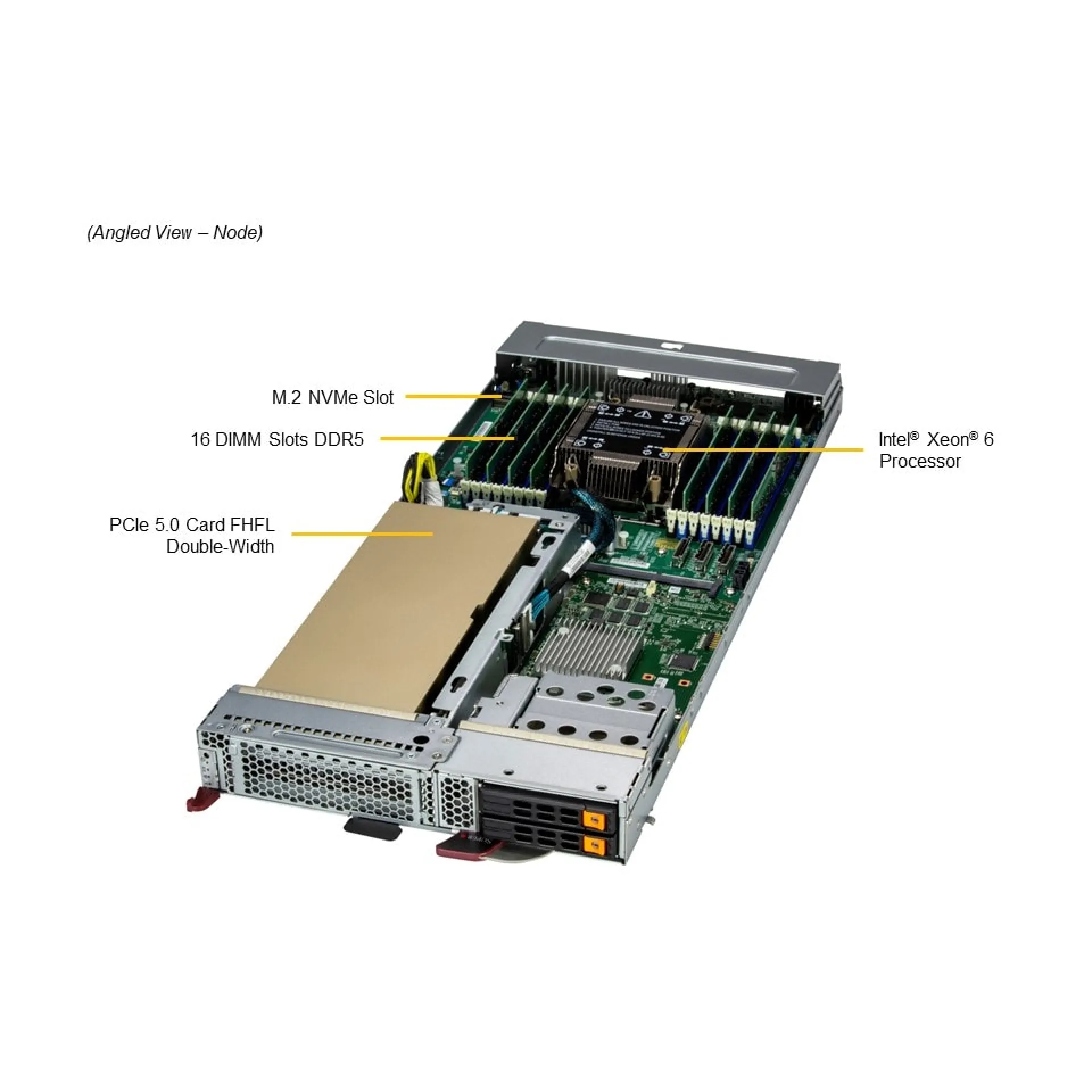Supermicro SBI-612B-1C2N angle view 