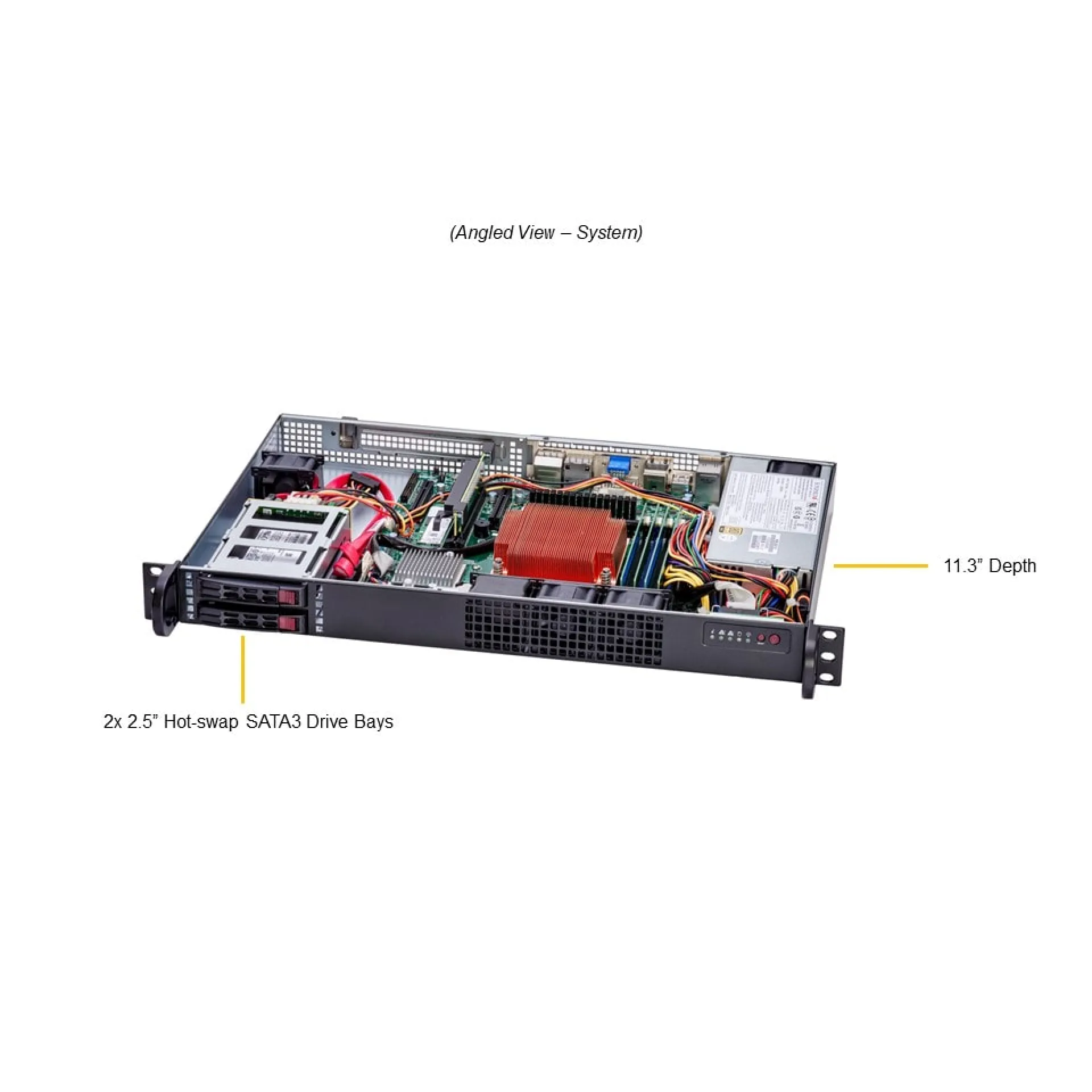 Supermicro SYS-111AD-HN2 angle view