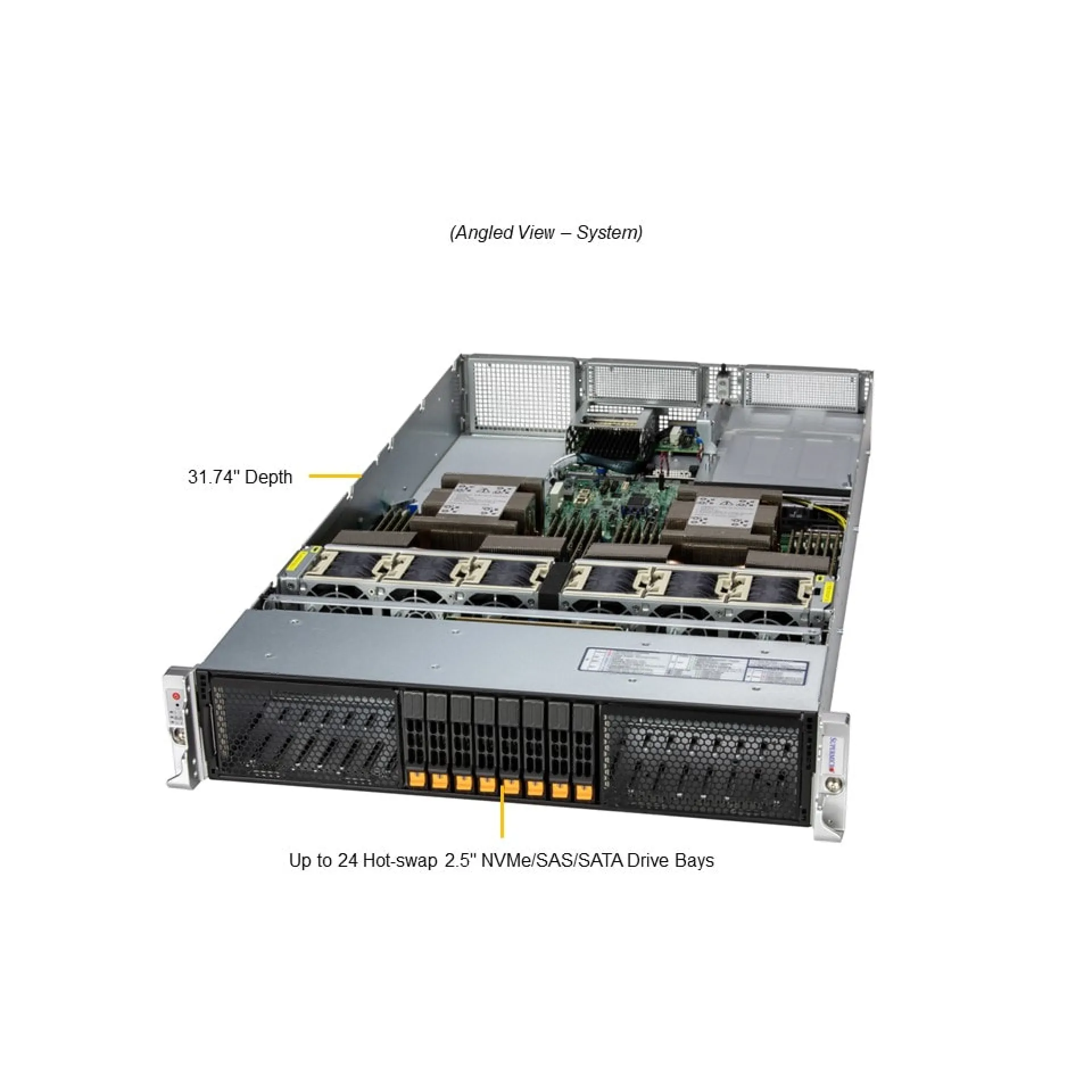 Supermicro SYS-222HA-TN angle view 