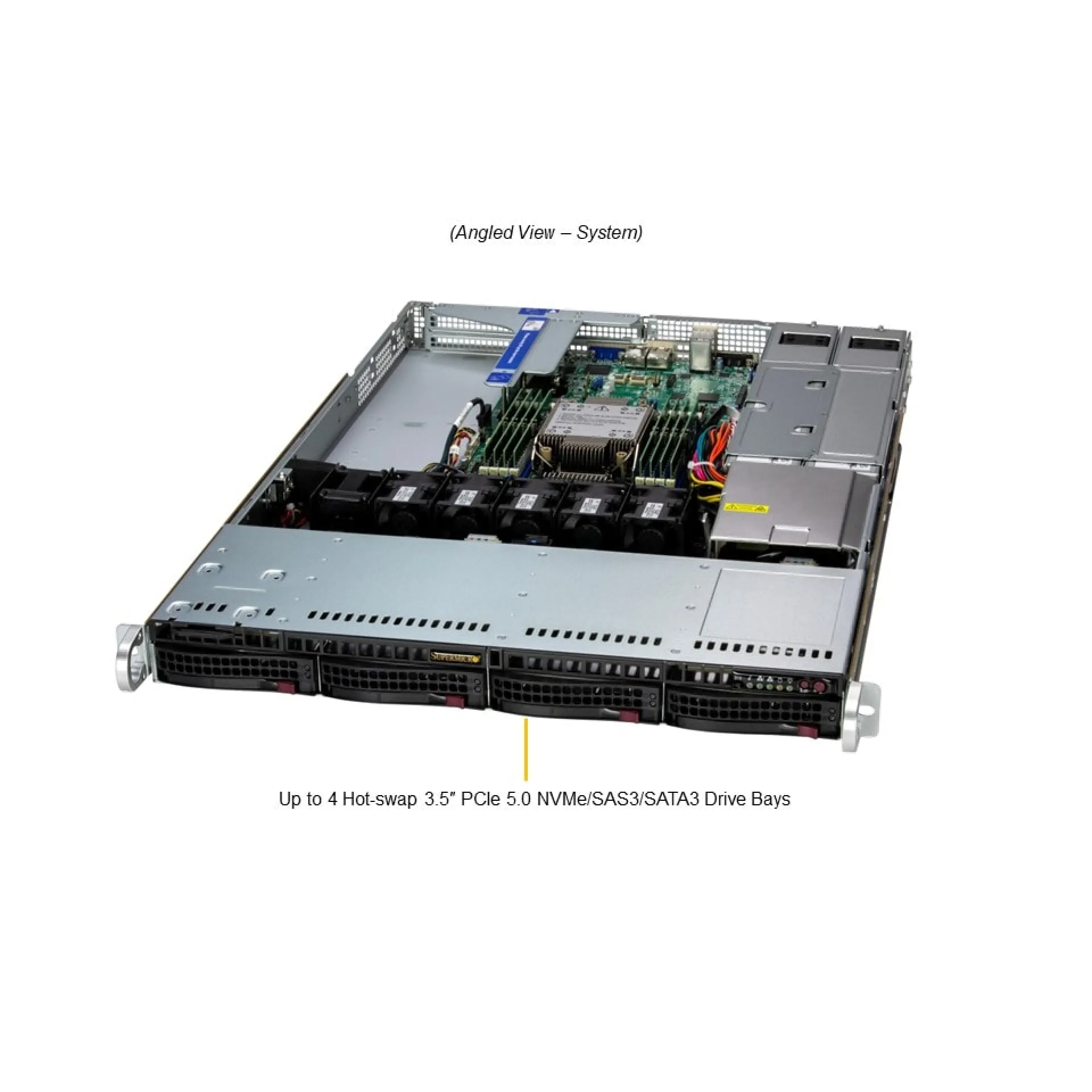 Supermicro SYS-512B-WR angle view 