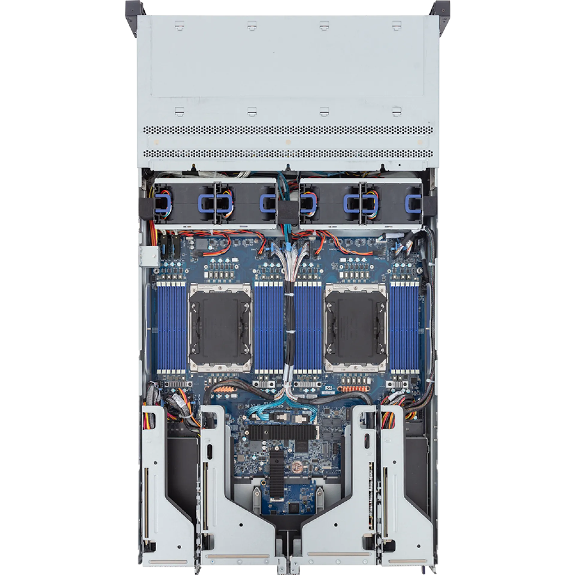R284-A90-AAL2 Gigabyte top view Gigabyte R284-A90-AAL2 top view
