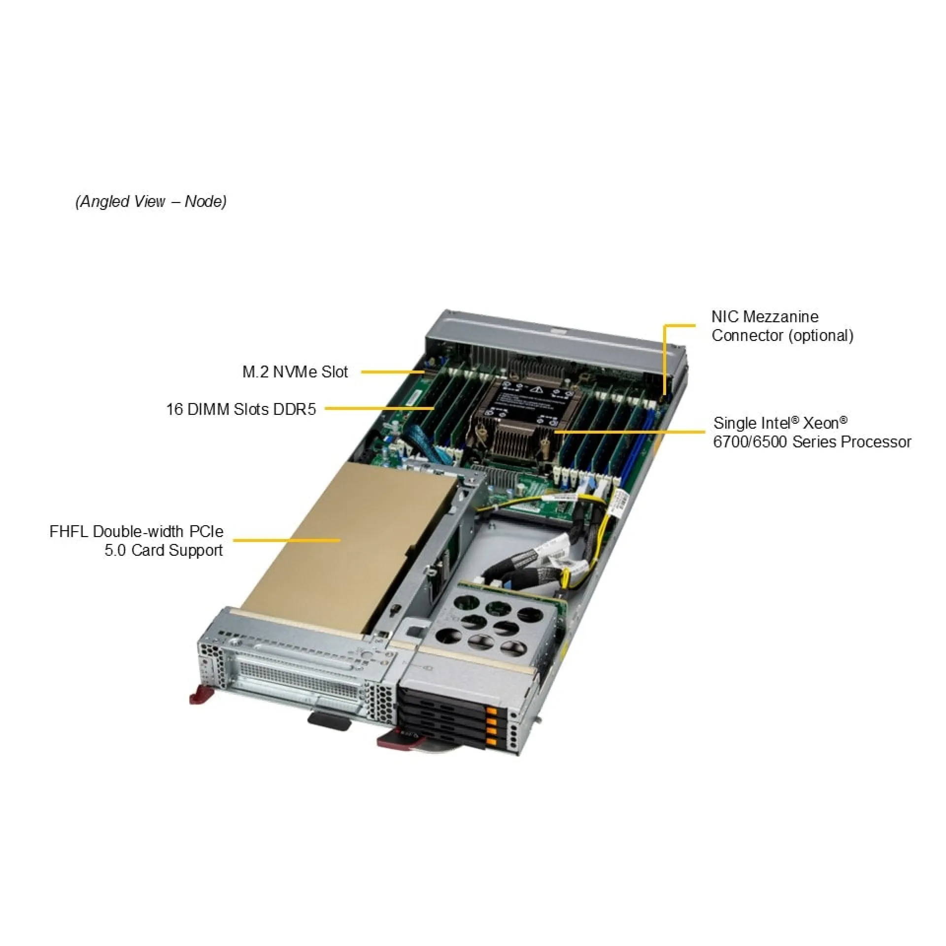 Supermicro SBI-612B-1NE34 angle view 