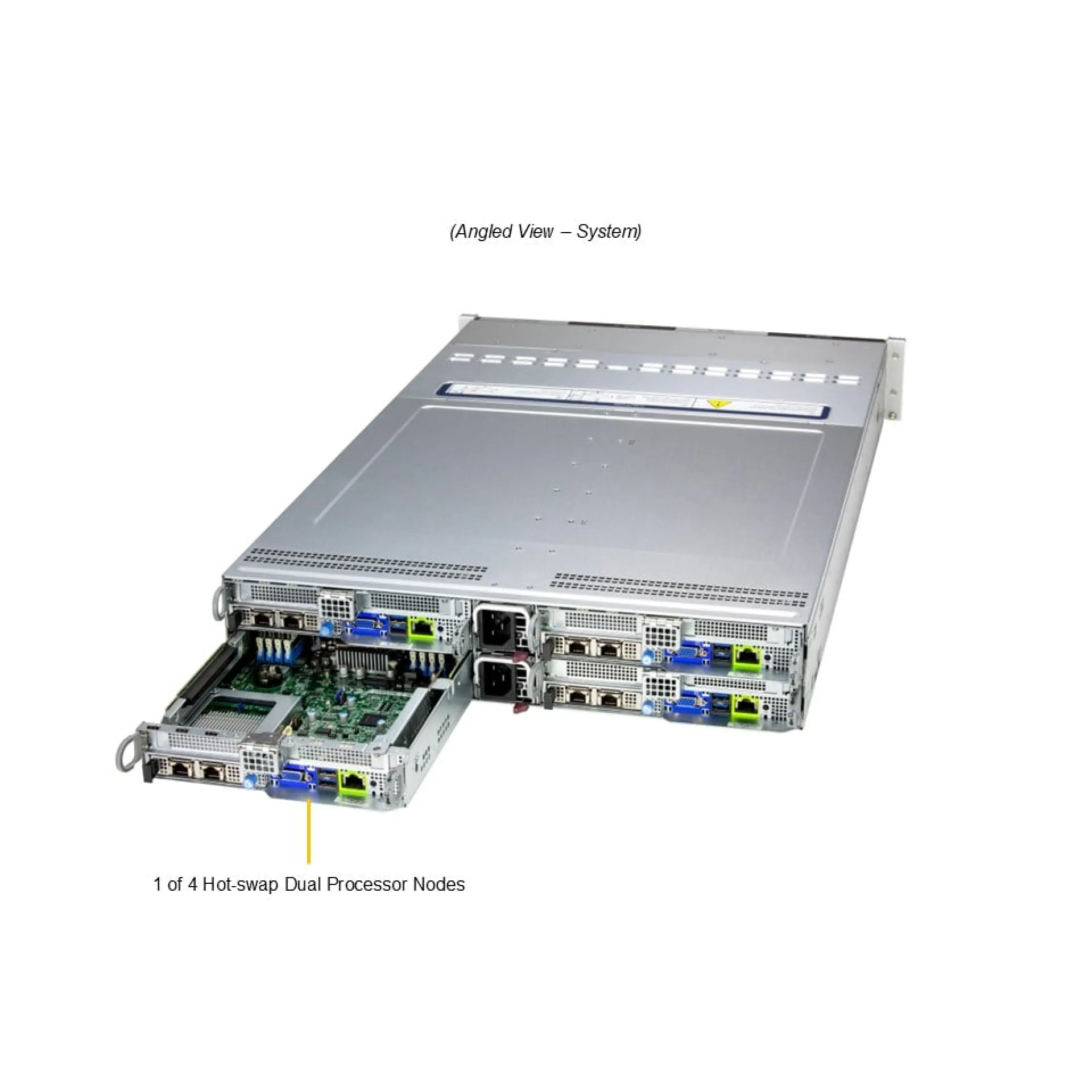 SYS-222BT-HNC9R Supermicro angle view Supermicro SYS-222BT-HNC9R angle view