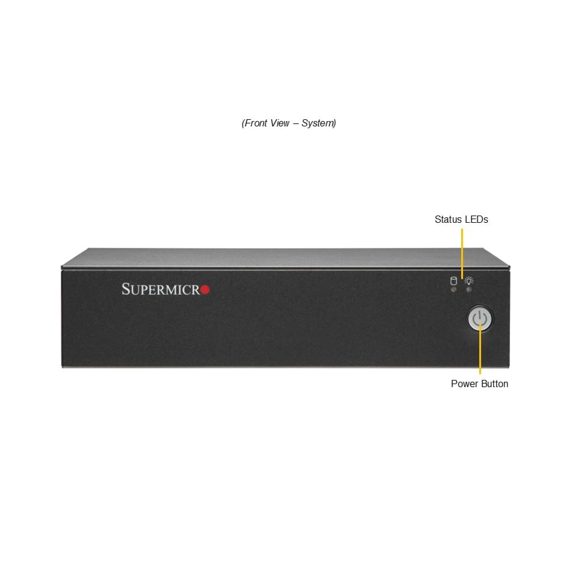 SYS-E102-14AM-H Supermicro front view Supermicro SYS-E102-14AM-H front view