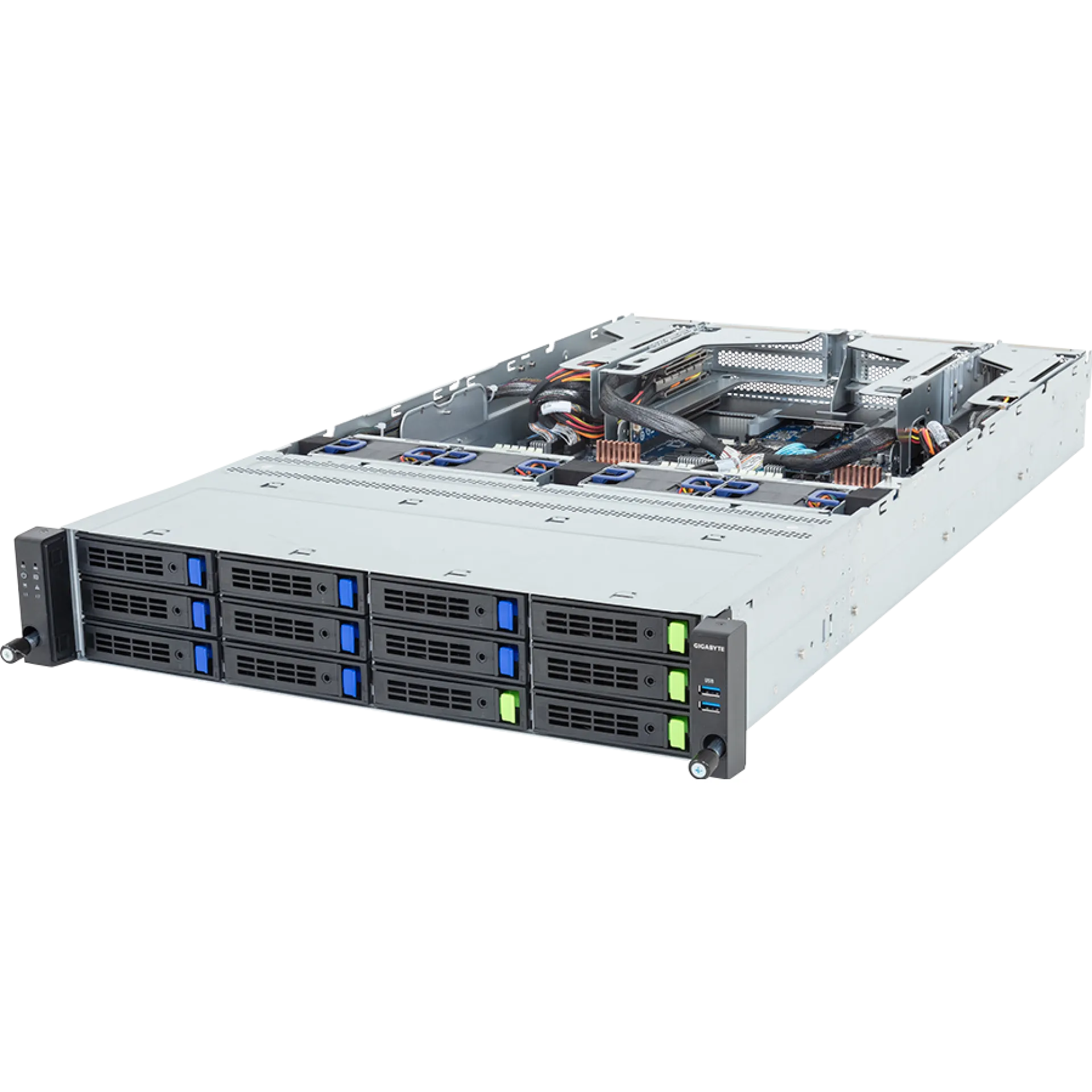 Gigabyte R284-A90-AAL2 angle view 