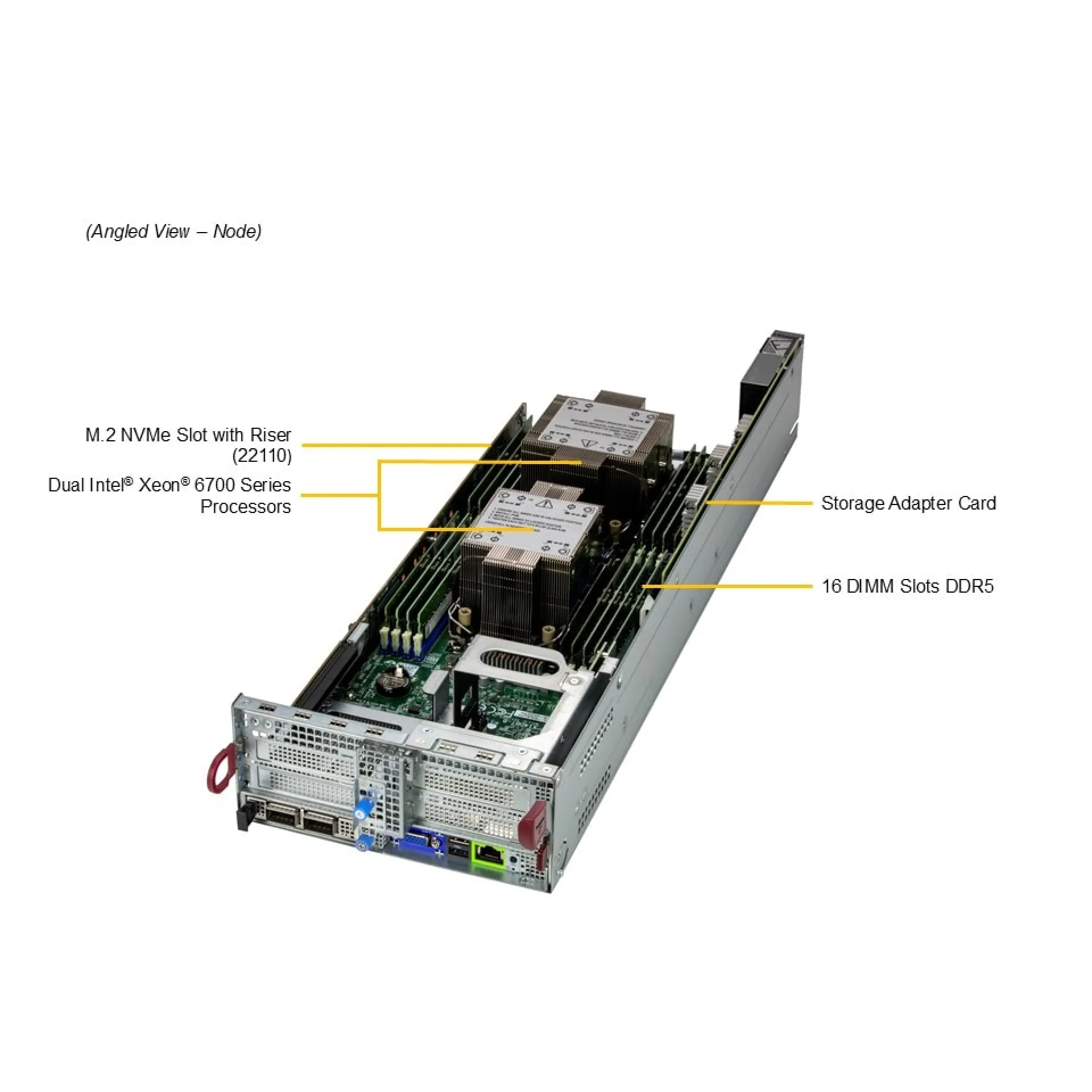 SYS-222BT-DNR Supermicro angle view Supermicro SYS-222BT-DNR angle view