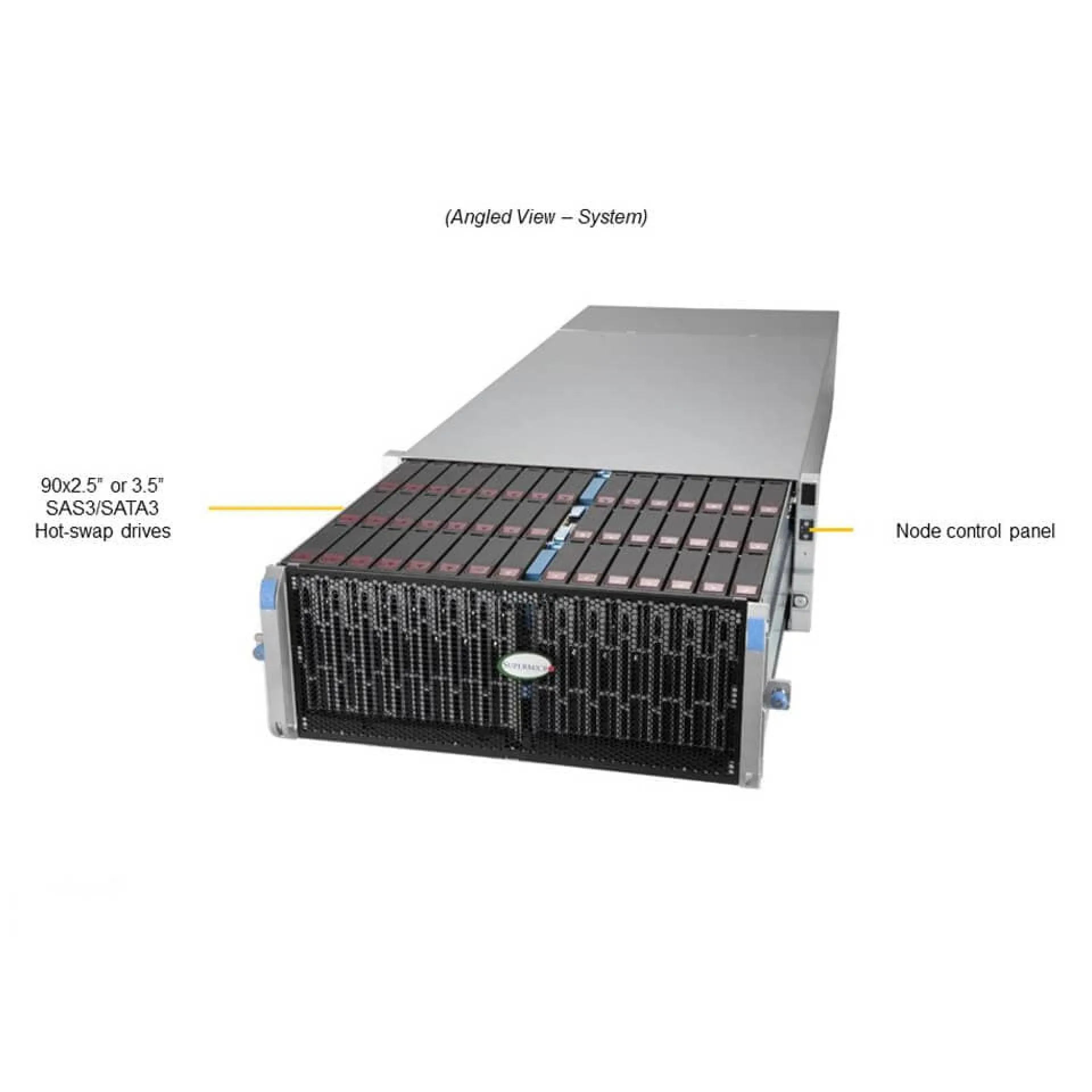Supermicro SSG-640SP-E1CR90-G1 angle view
